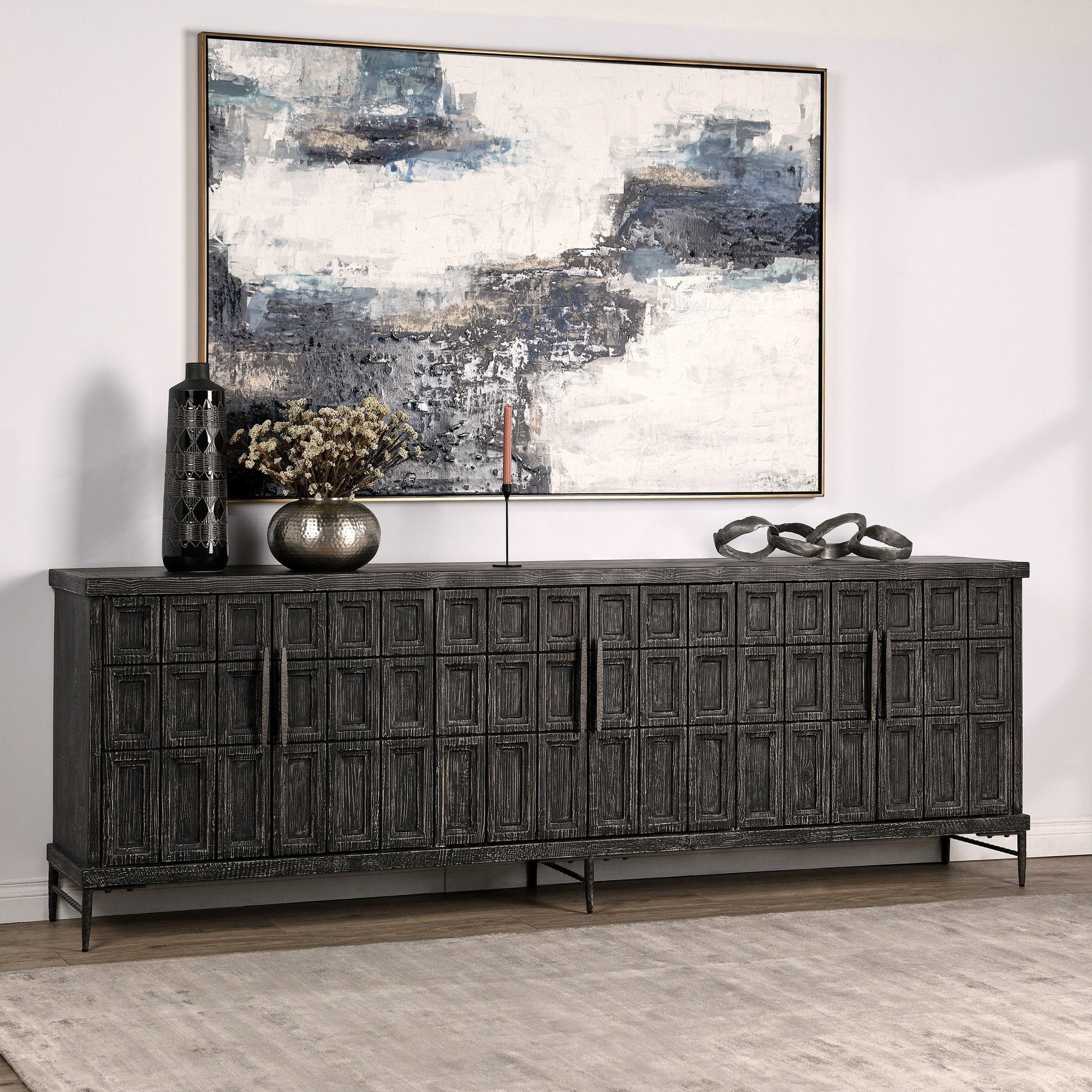 Willmark 6 Door Cabinet - Timeworn Black
