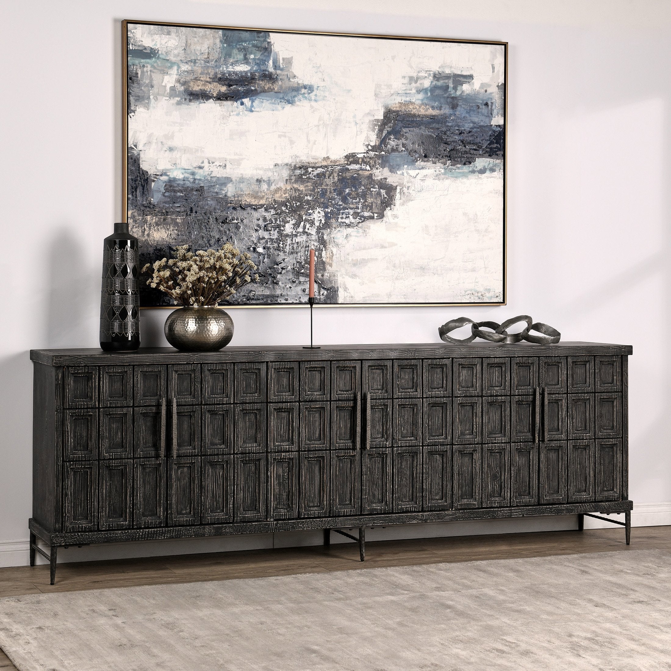 Willmark 6 Door Cabinet - Timeworn Black