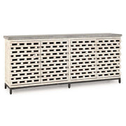 Virginia Reclaimed Wood + Blue Stone  4-Door Sideboard 85"