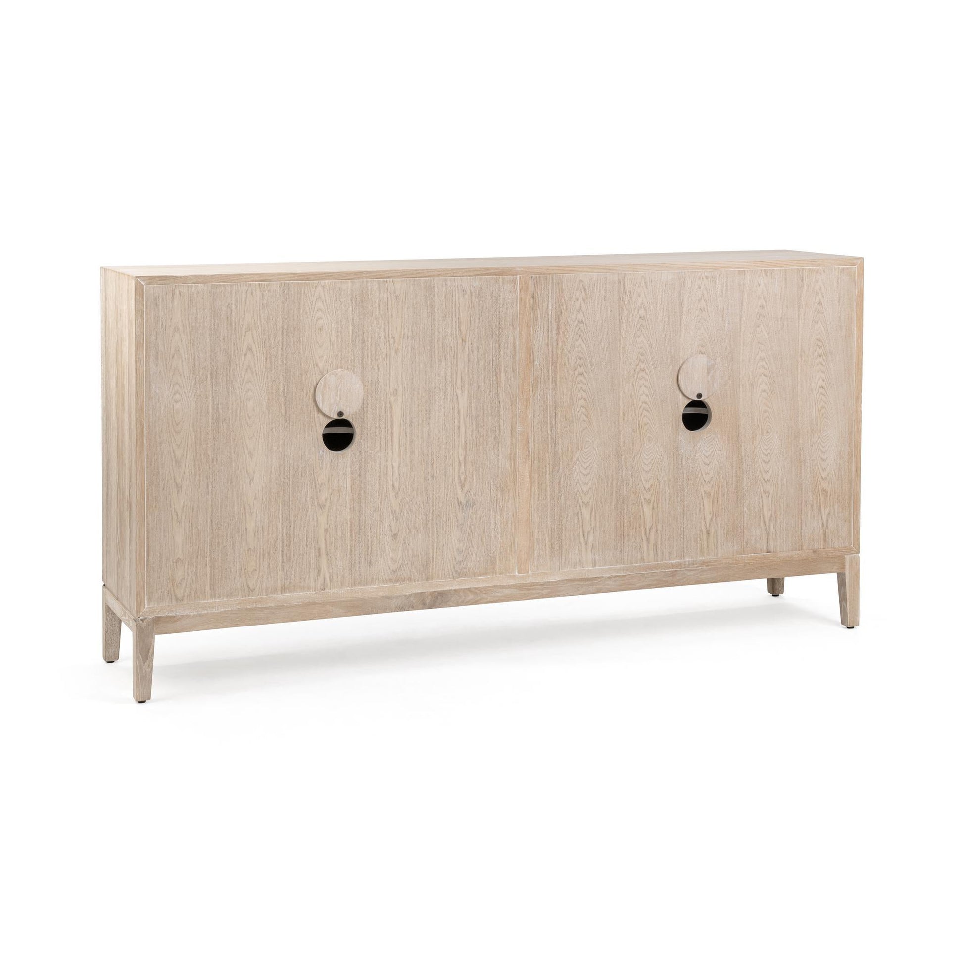 Mira Oak Wood 4Dr Cabinet - Soft Ash