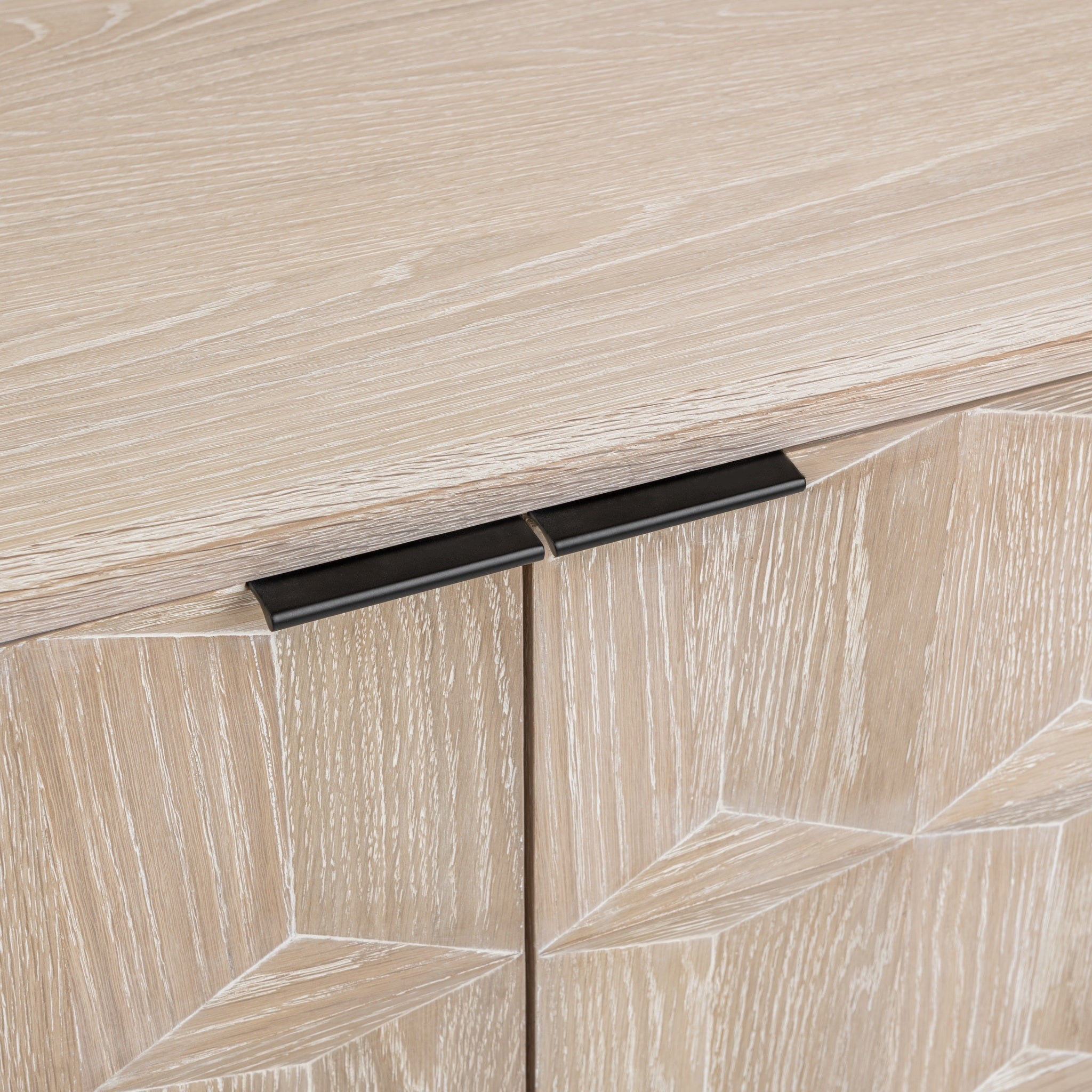 Mira Oak Wood 4Dr Cabinet - Soft Ash