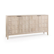 Mira Oak Wood 4Dr Cabinet - Soft Ash