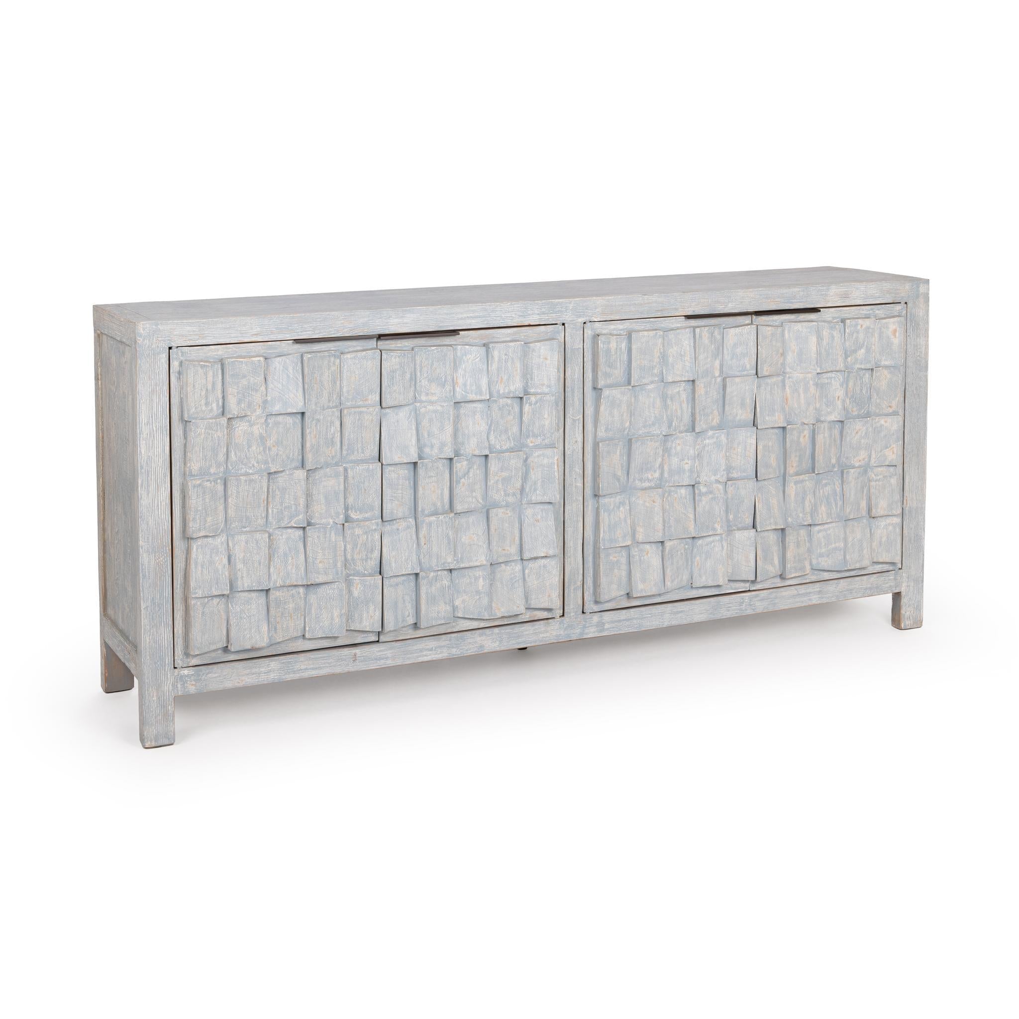 Gama 4 Door Cabinet - Blue Washed