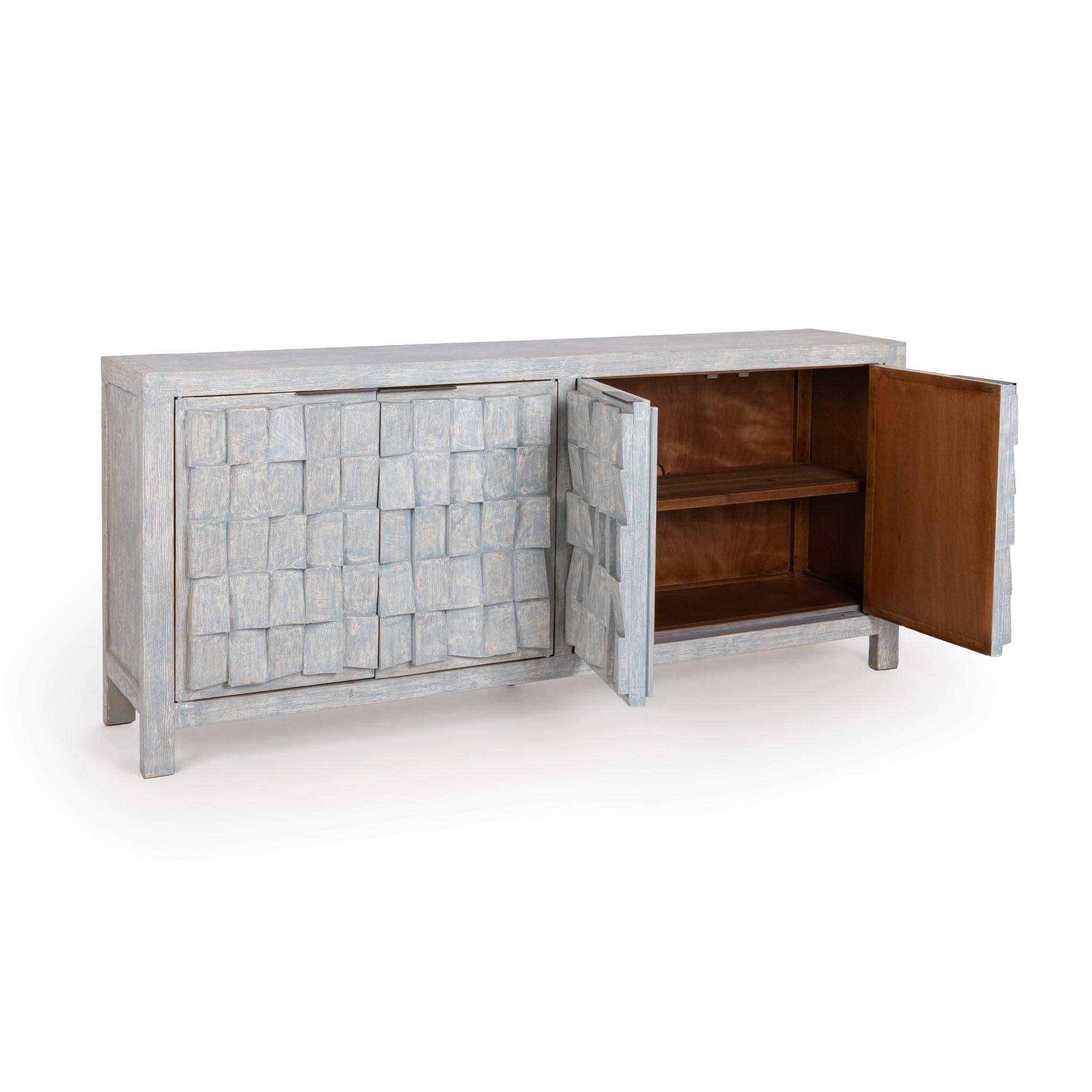 Gama 4 Door Cabinet - Blue Washed