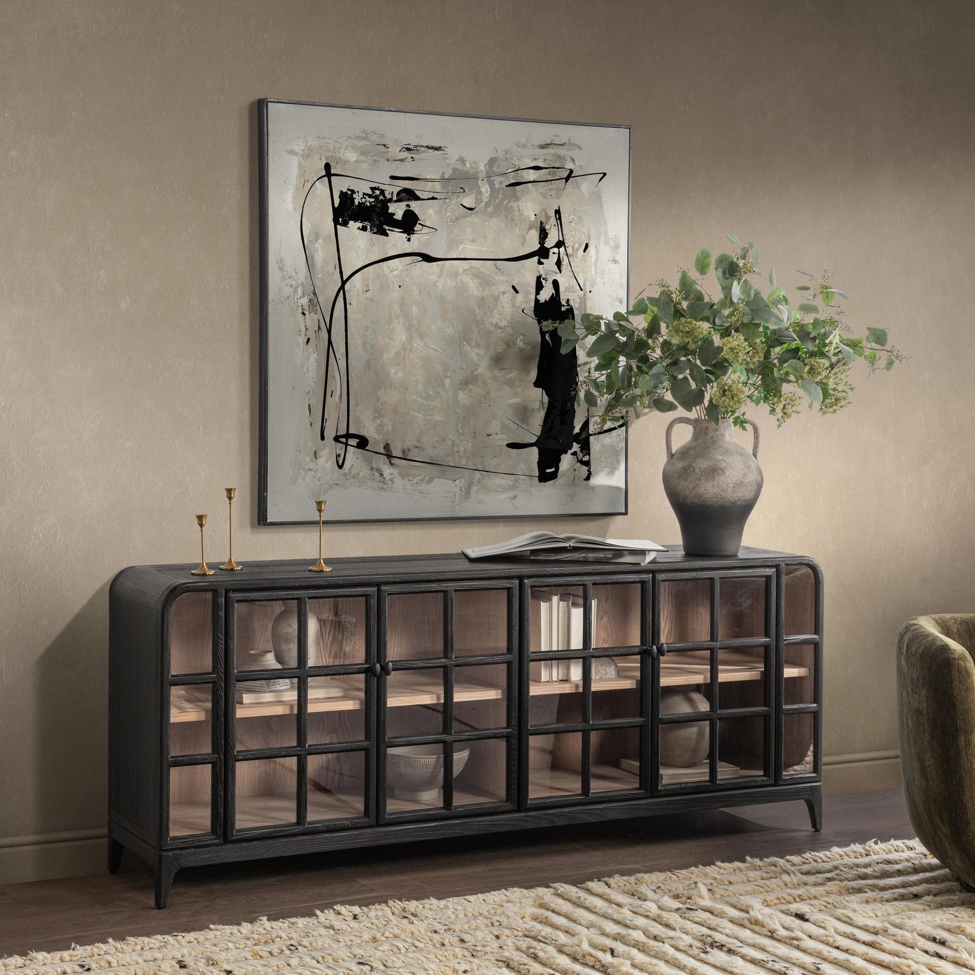 Maison 4 Door Cabinet - Loft Black