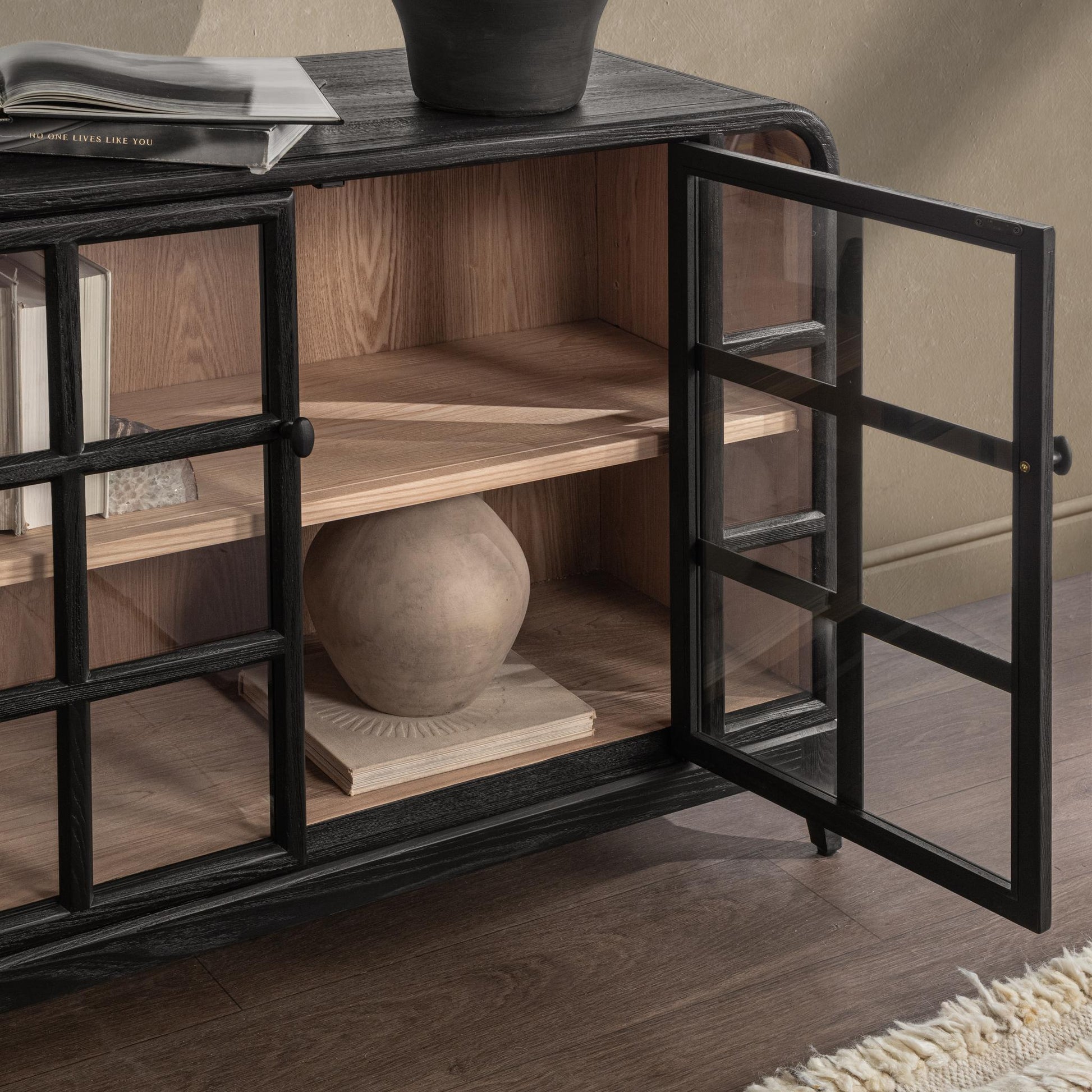 Maison 4 Door Cabinet - Loft Black