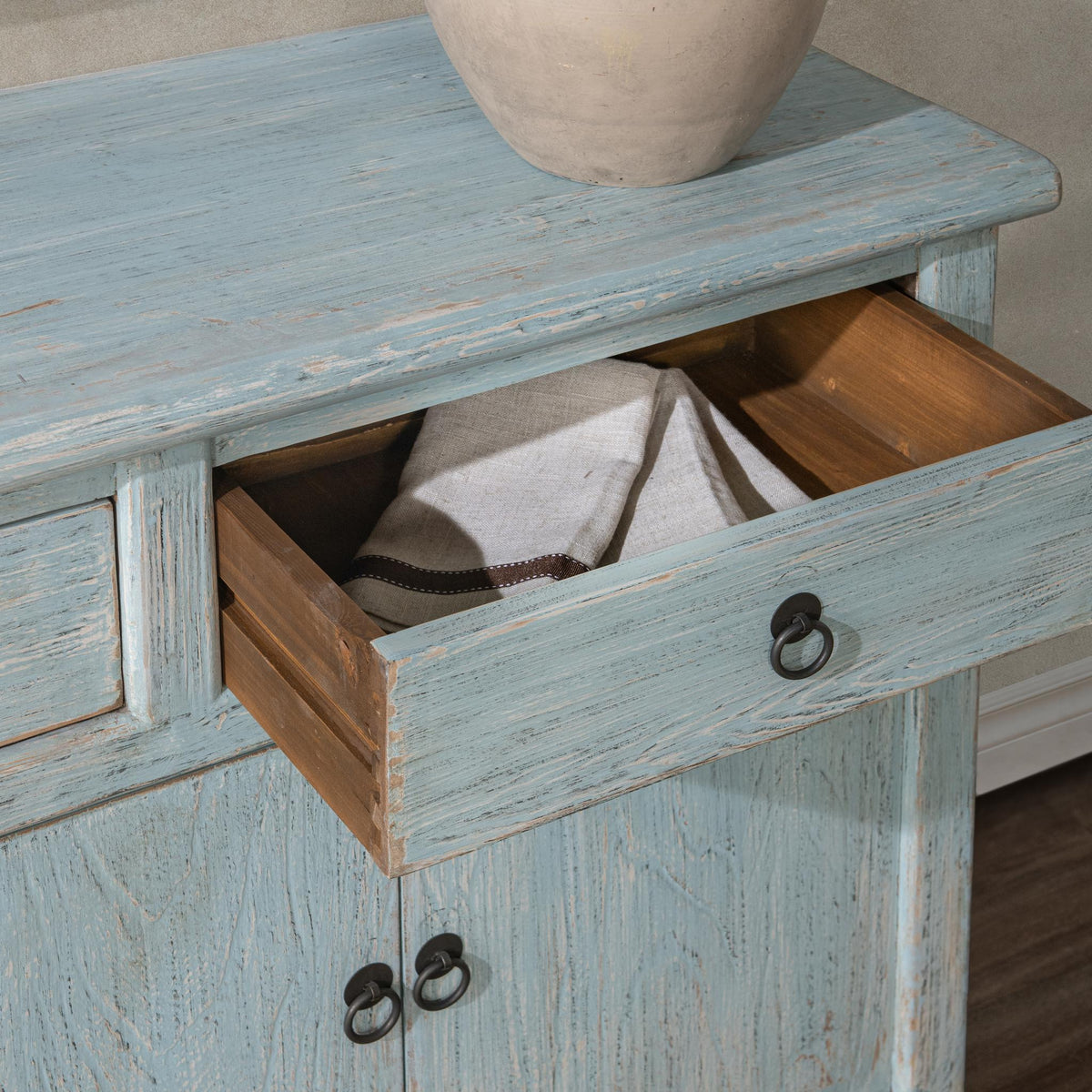 Marisol Cabinet - Ocean Mist / 3 Drawer 4 Door by Classic Home - view 8