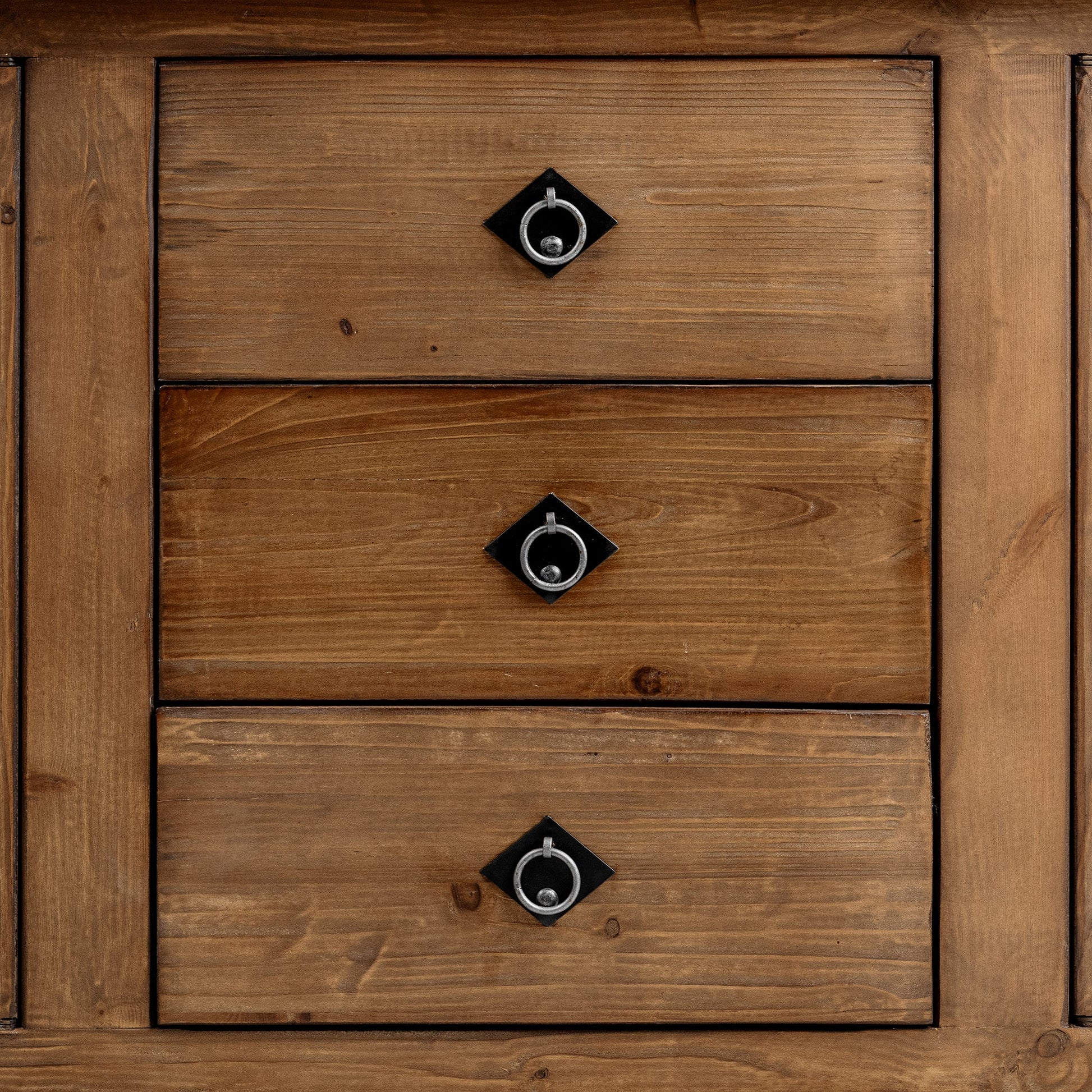 Amita 3 Drawer 4 Door Cabinet - Brown
