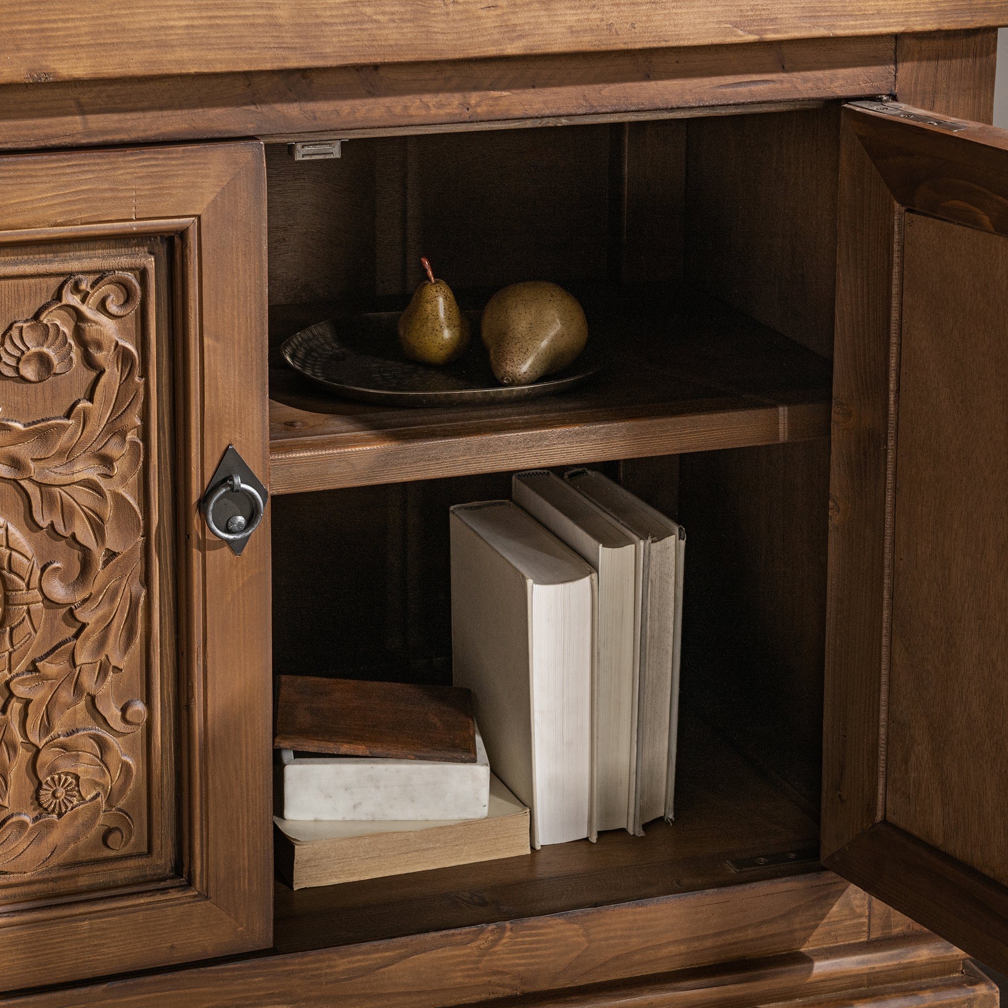 Amita 3 Drawer 4 Door Cabinet - Brown