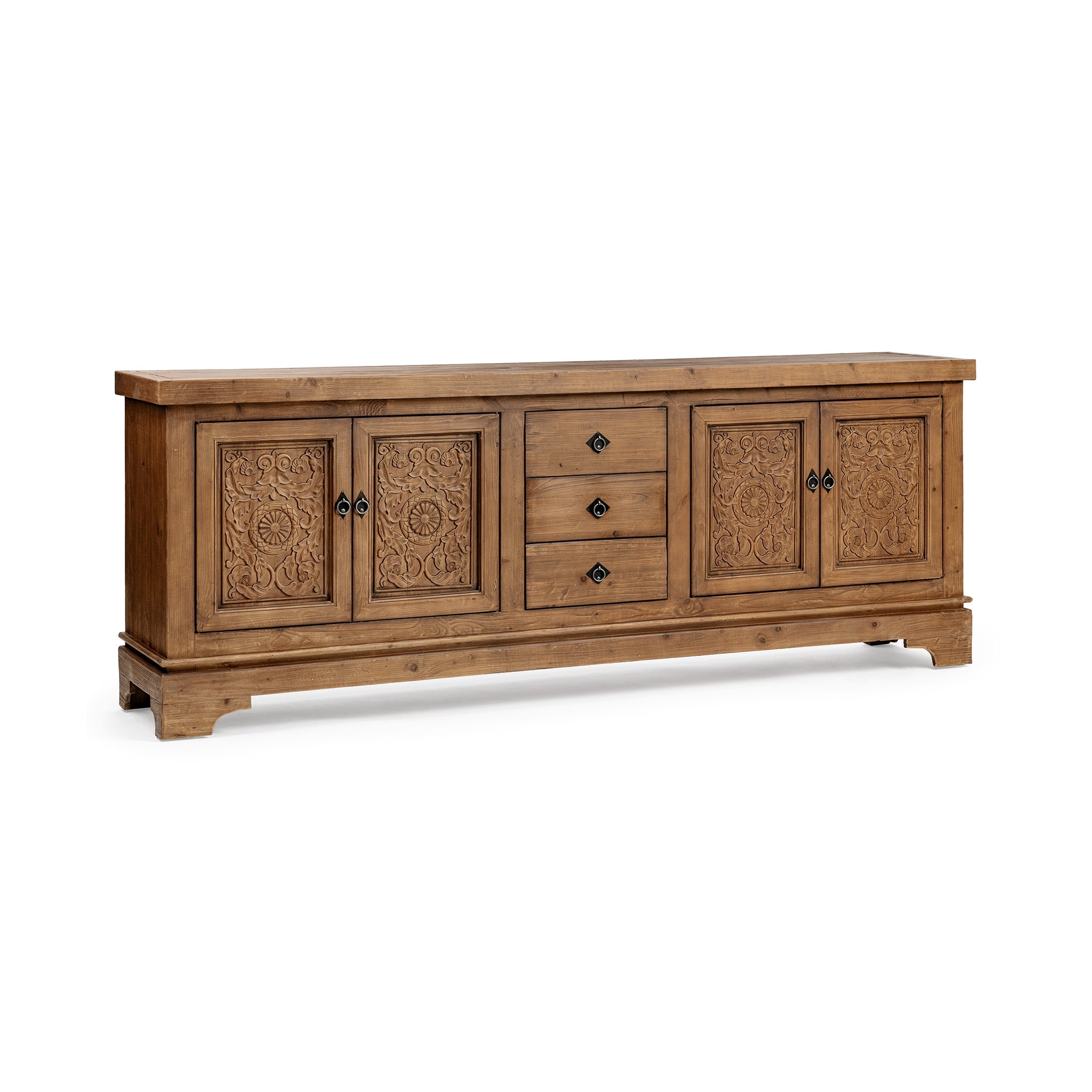 Amita 3 Drawer 4 Door Cabinet - Brown