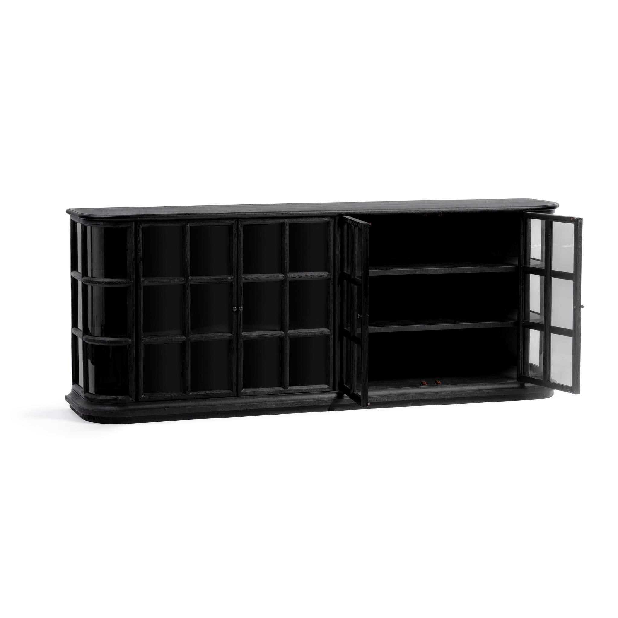 Carson 4 Door Cabinet - Loft Black