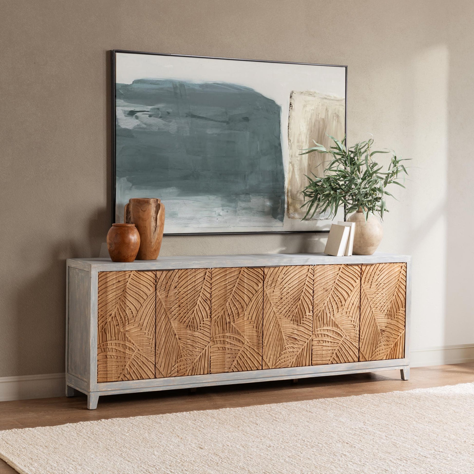 Ambrose 6 Door Cabinet - Soft Coastal
