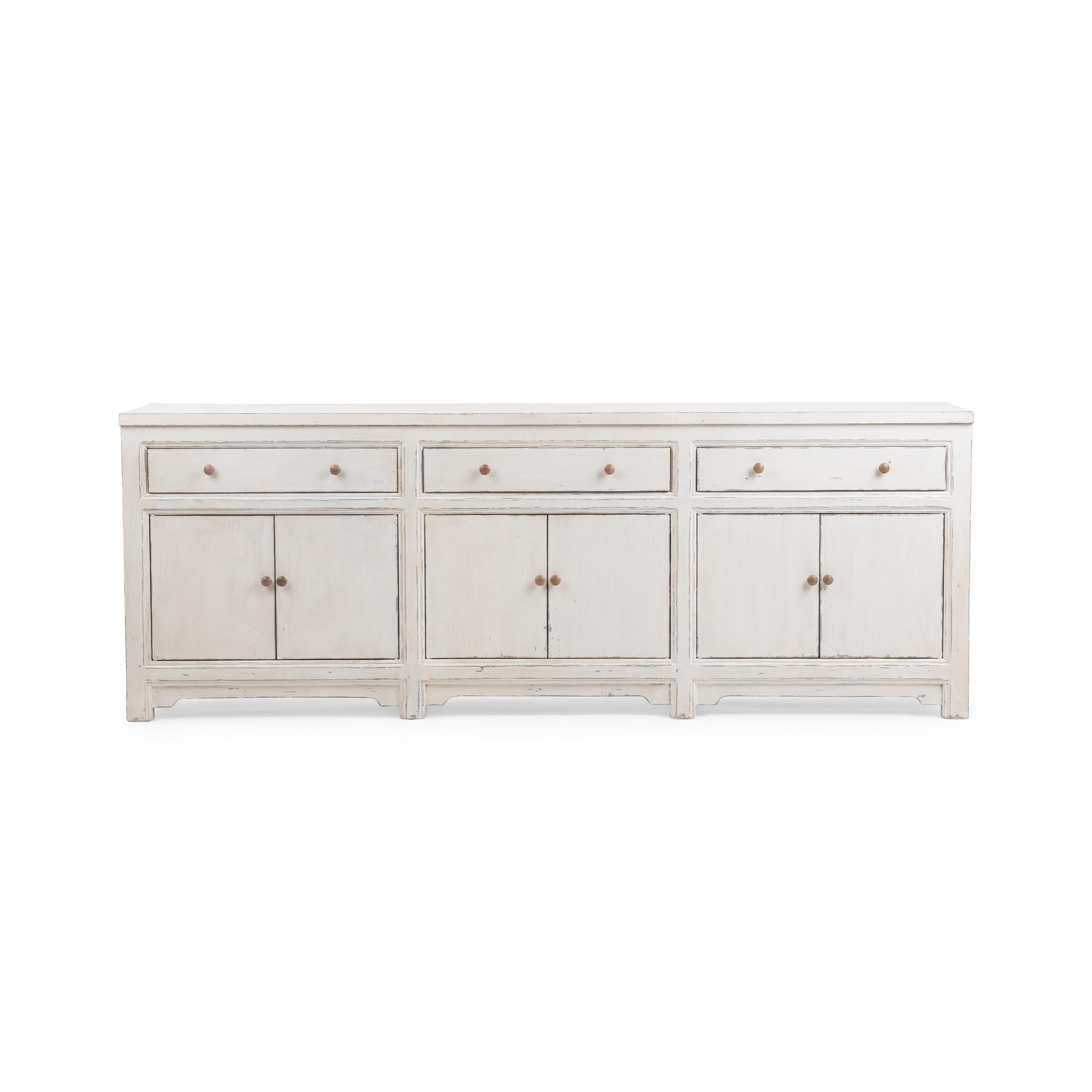 Winford 3 Drawer 6 Door Cabinet - Coastal Cream