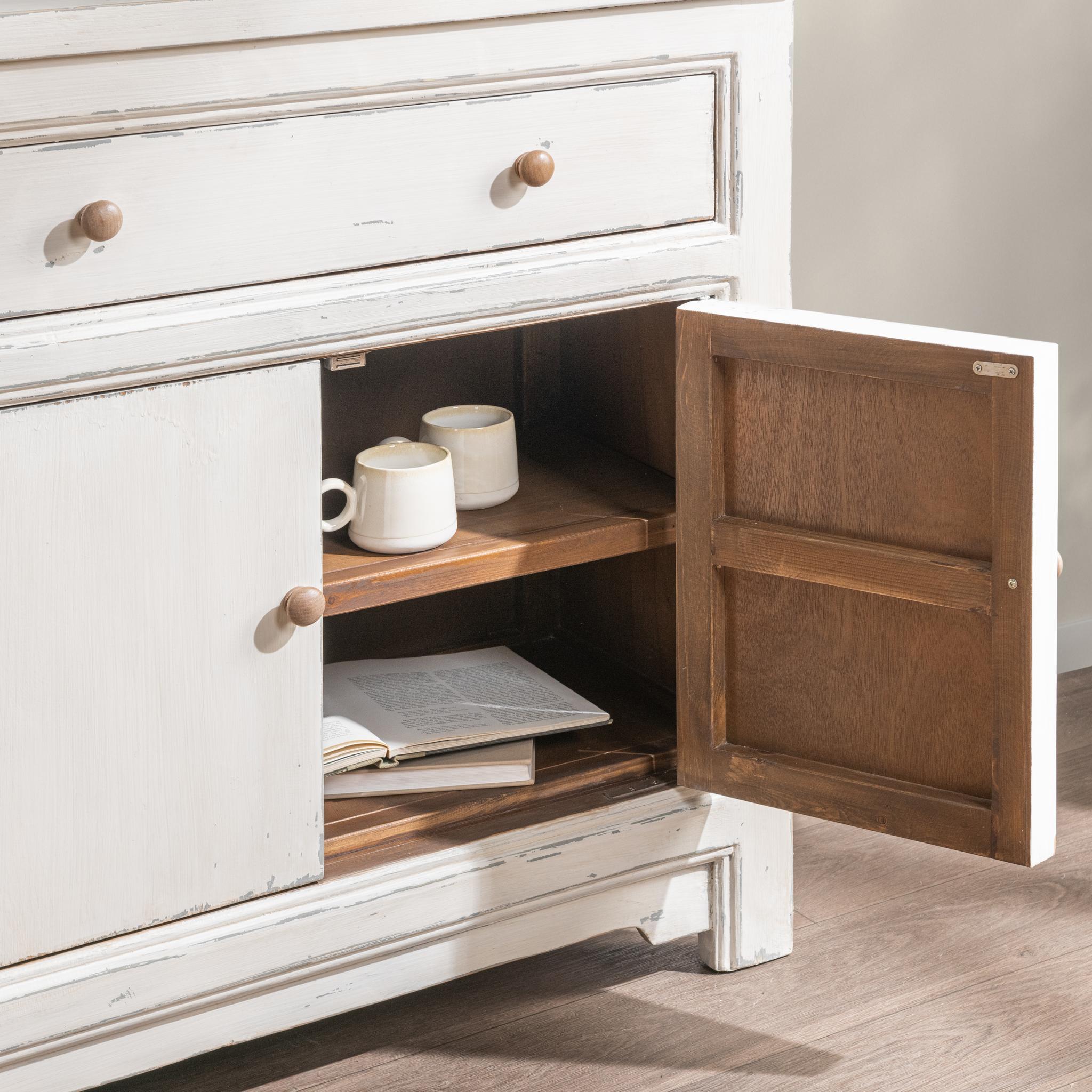 Winford 3 Drawer 6 Door Cabinet - Coastal Cream