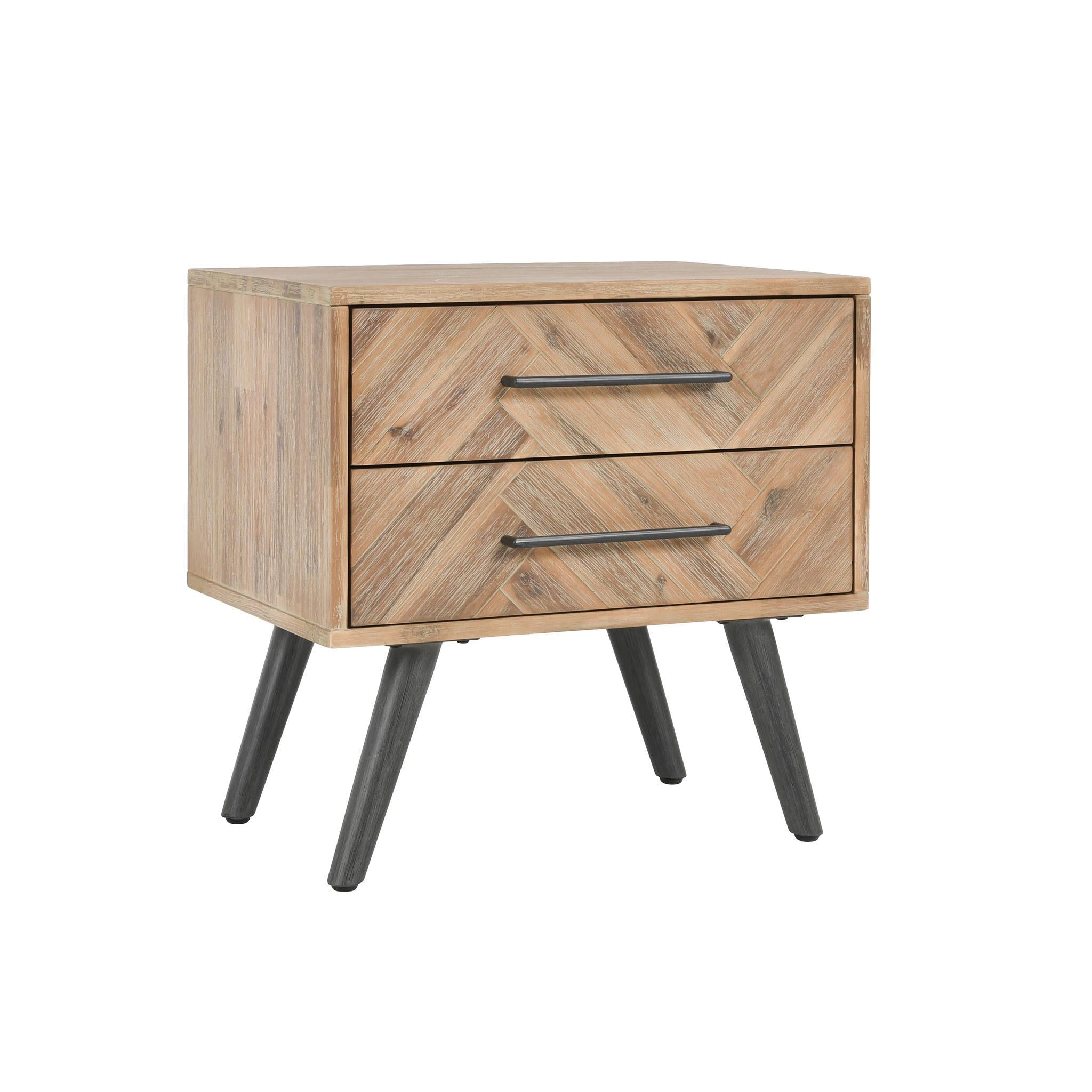 Dexter 2 Drawer Nightstand - Multi Natural