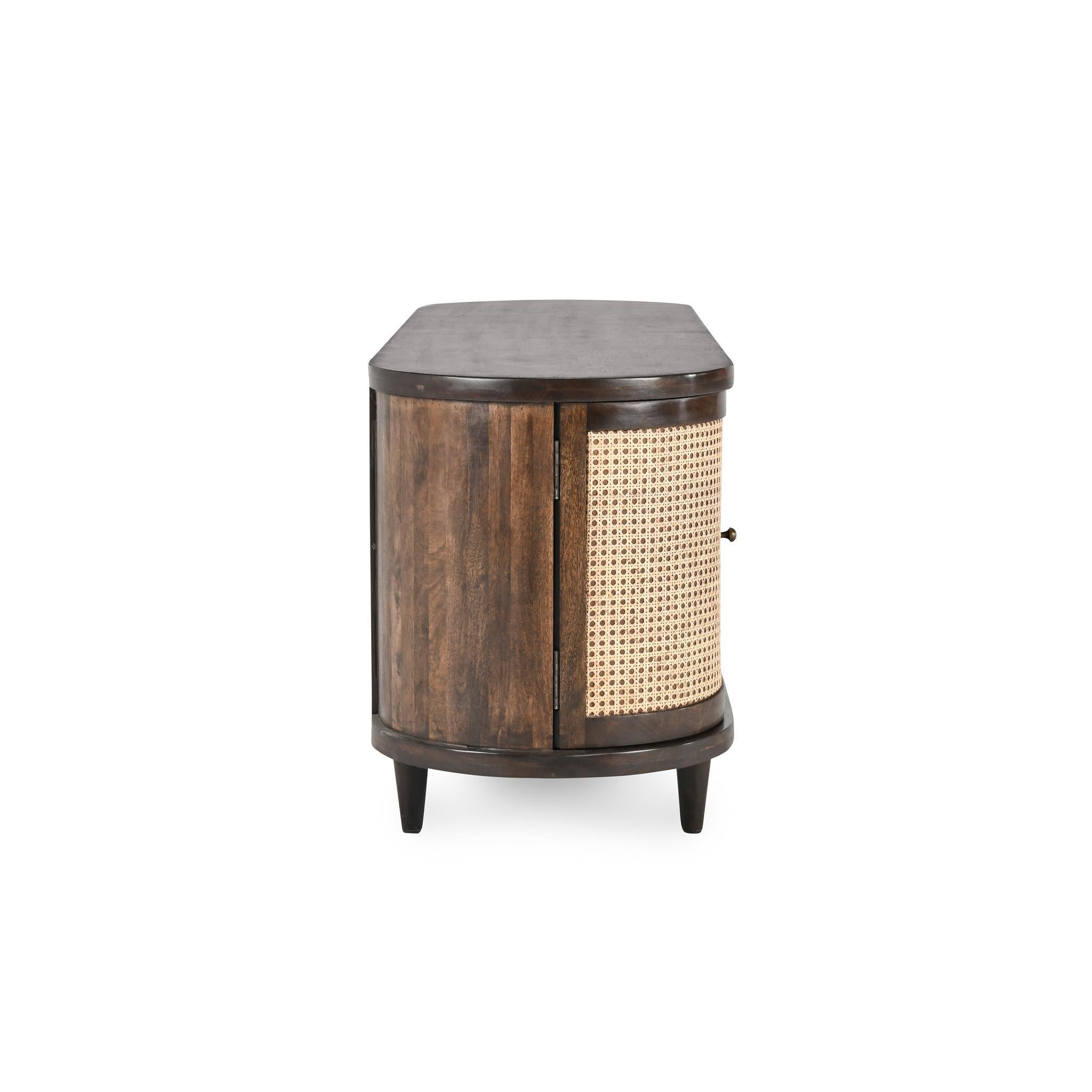 Teresa 4 Door Buffet - Walnut/Natural Brown