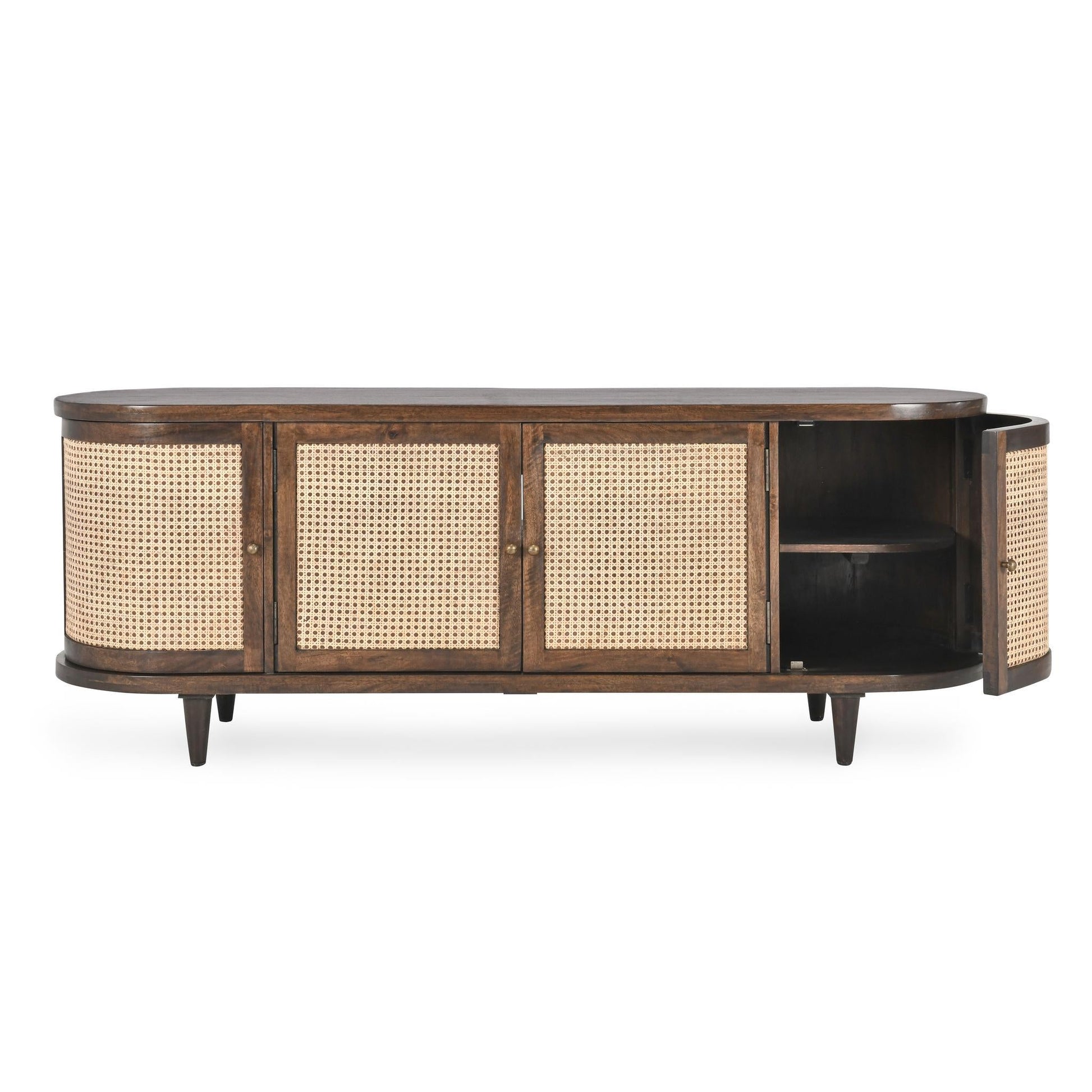Teresa 4 Door Buffet - Walnut/Natural Brown
