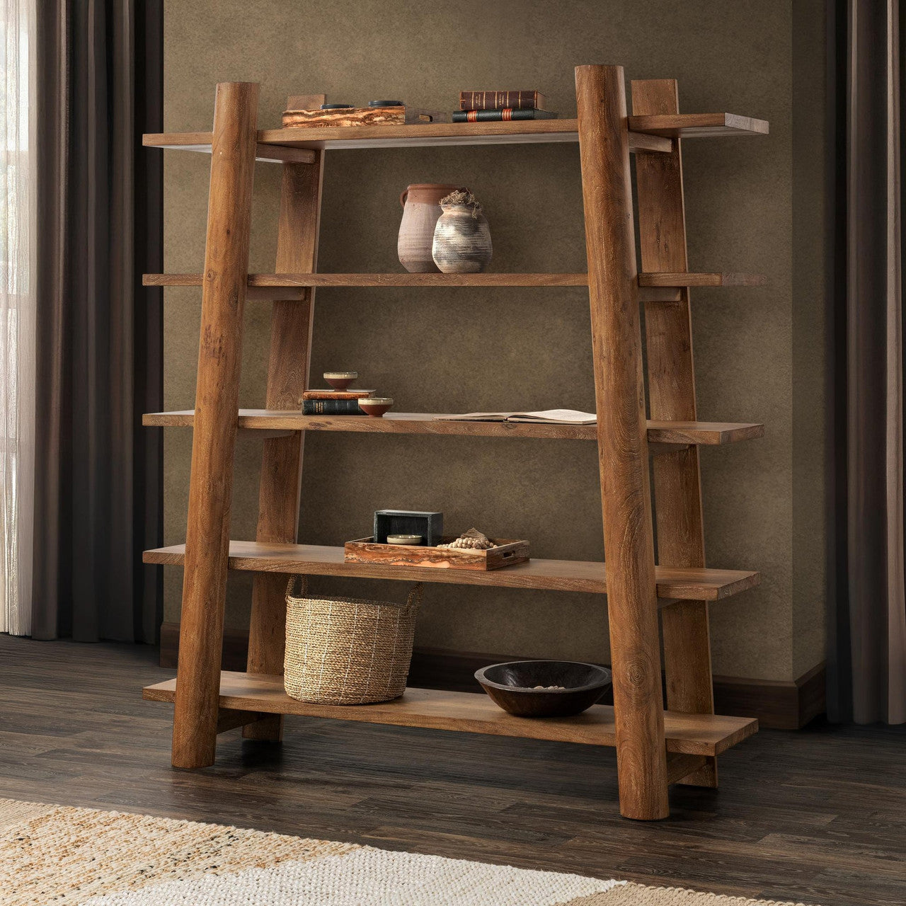 Pomona Solid Wood Bookshelf