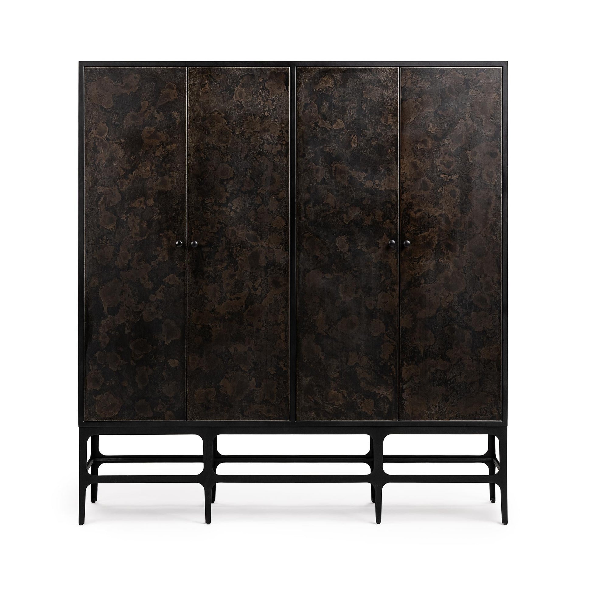 Amilio Tall Cabinet - Rust Noir