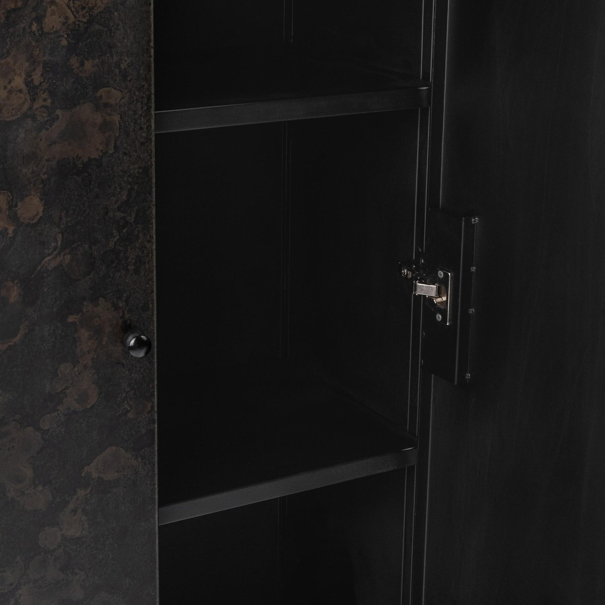 Amilio Tall Cabinet - Rust Noir