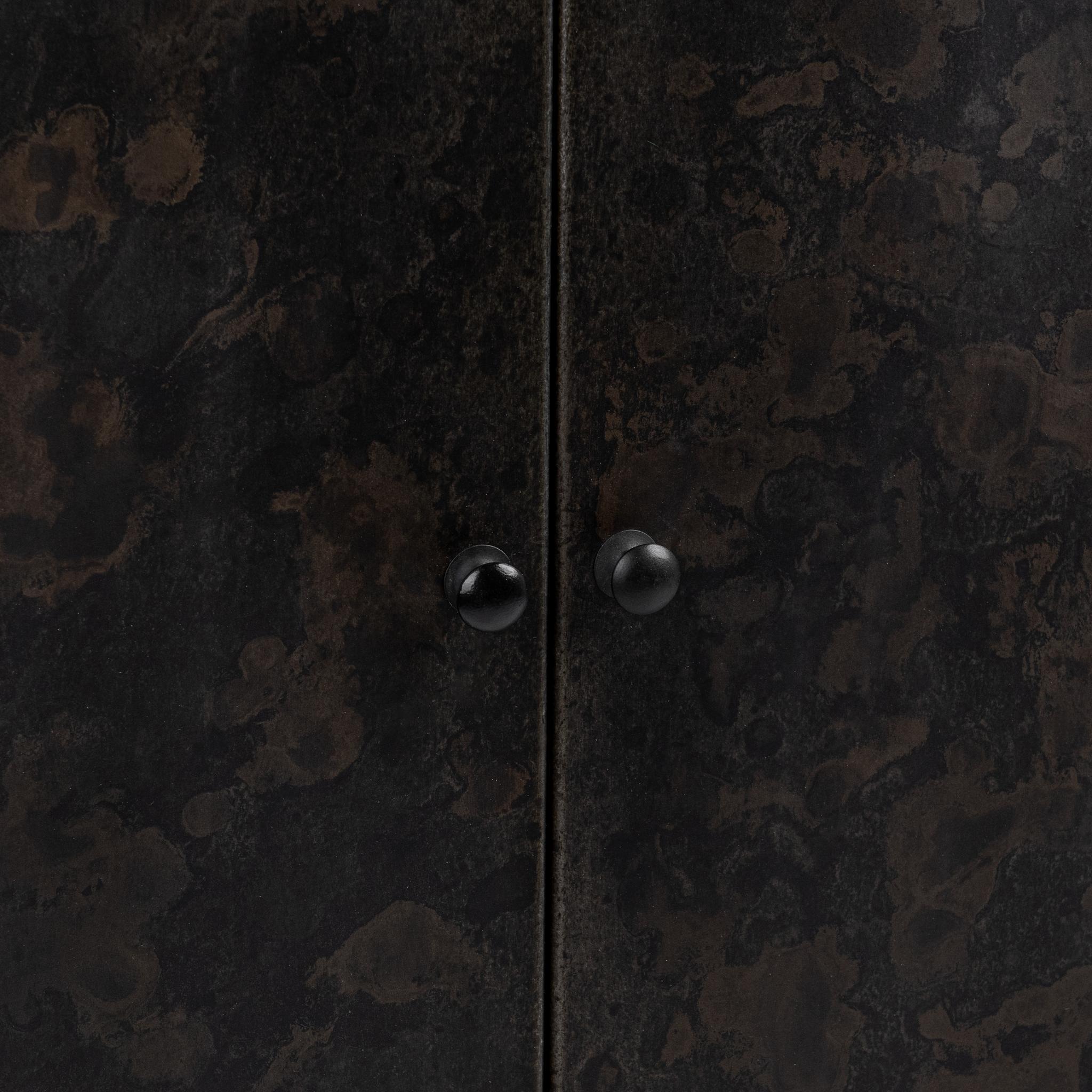 Amilio Tall Cabinet - Rust Noir