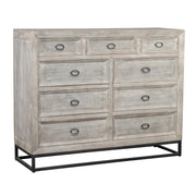Marabella Solid Wood Whitewash 9 Drawer Dresser