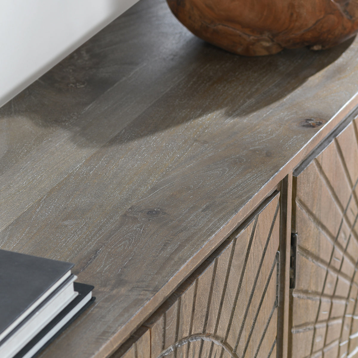 Vivienne 4 Door Cabinet - Distressed Taupe