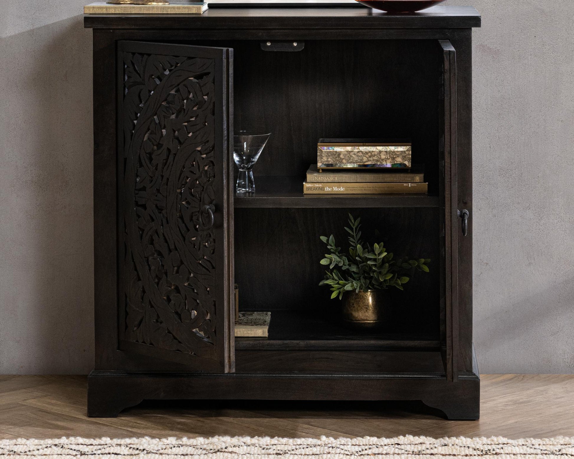 Harmony 2 Door Cabinet - Harvest Walnut