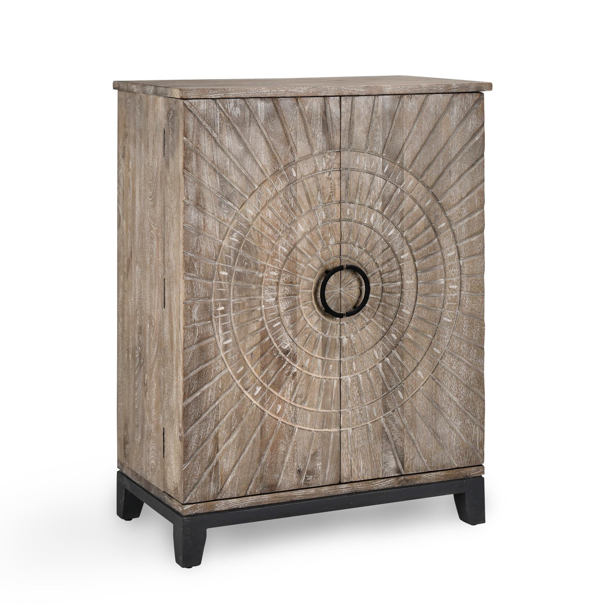Vivienne Bar Cabinet - Distressed Taupe