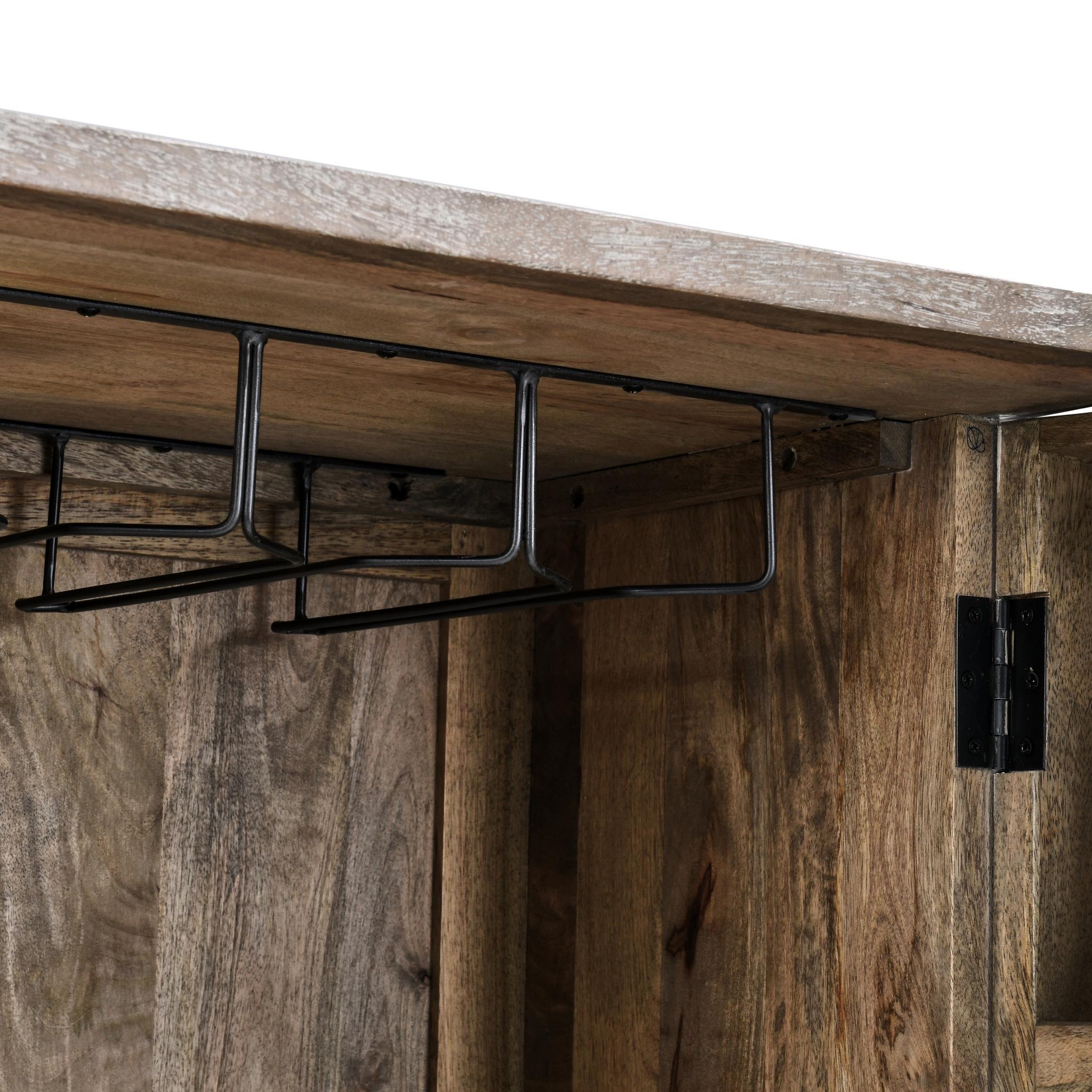 Vivienne Bar Cabinet - Distressed Taupe