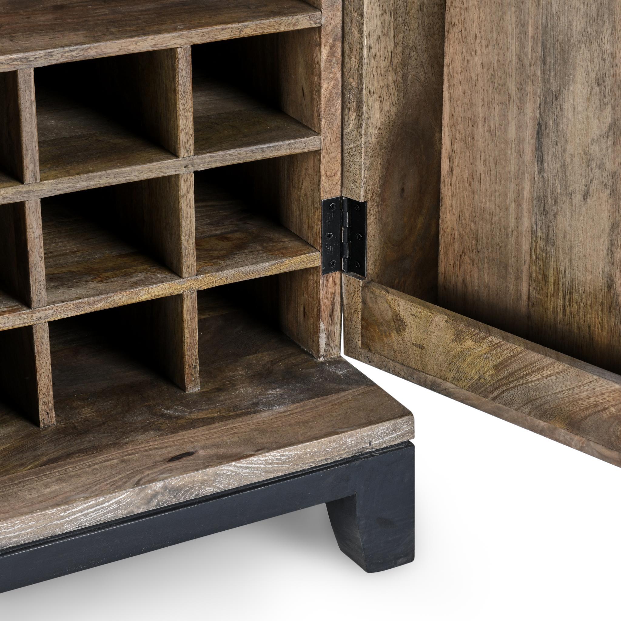 Vivienne Bar Cabinet - Distressed Taupe