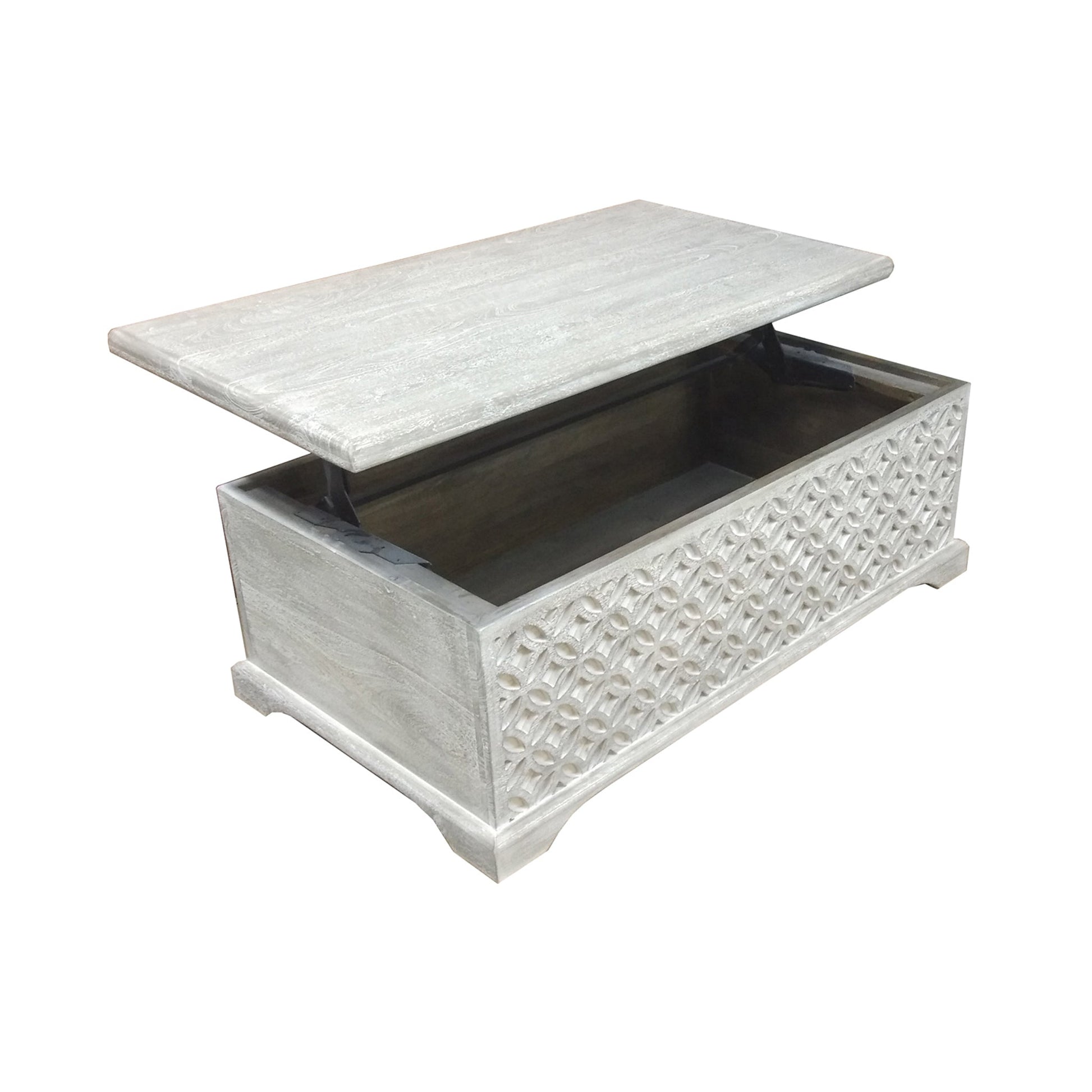 Carved Lift Top Coffee Table Parlor