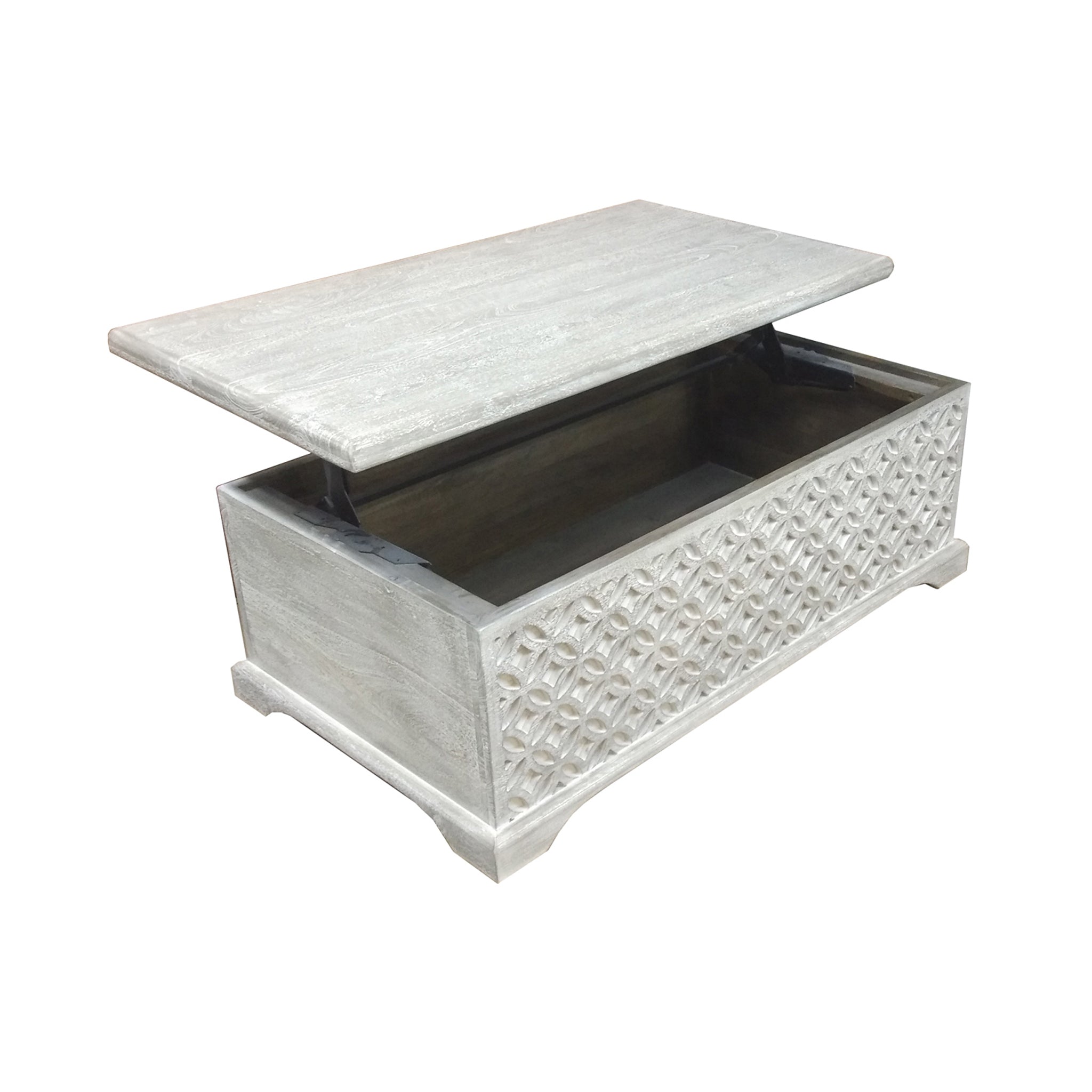 Carved Lift Top Coffee Table Parlor