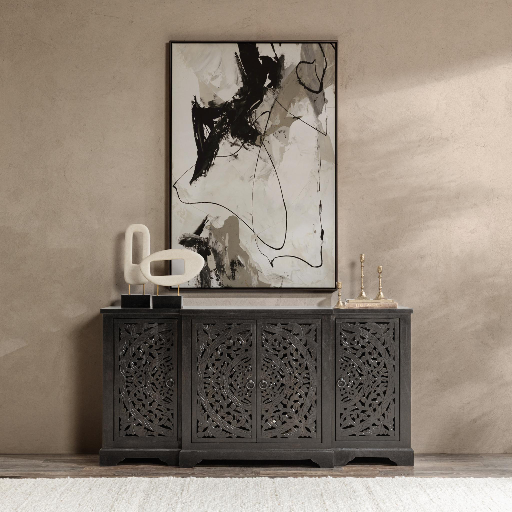 Harmony 4 Door Cabinet - Harvest Walnut