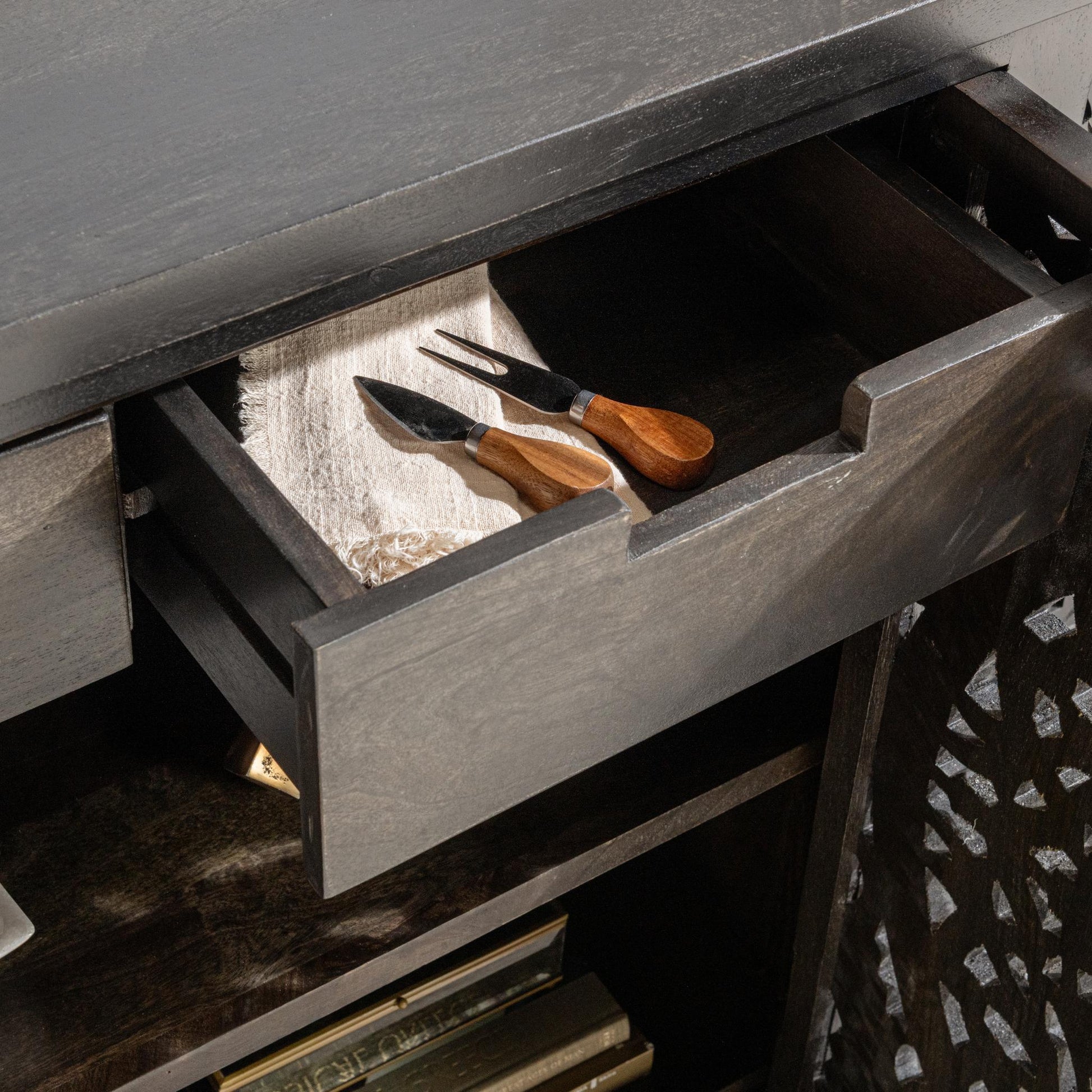 Harmony 4 Door Cabinet - Harvest Walnut