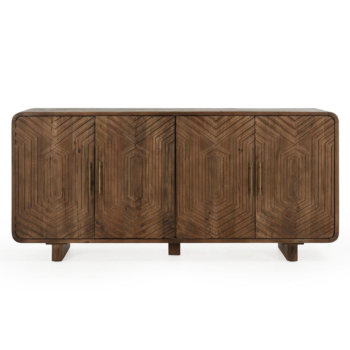 Holmes 4 Door Buffet - Artisan Brown - Light Brown