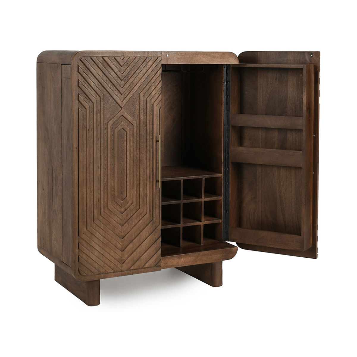 Holmes Bar Cabinet - Artisan Brown - Light Brown
