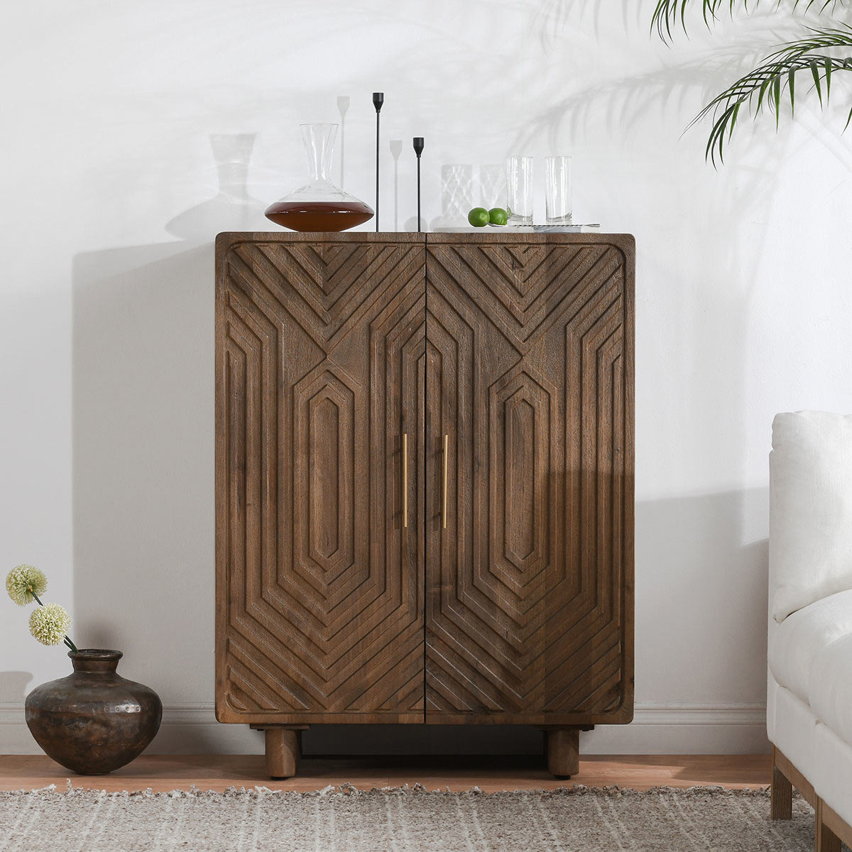 Holmes Bar Cabinet - Artisan Brown - Light Brown