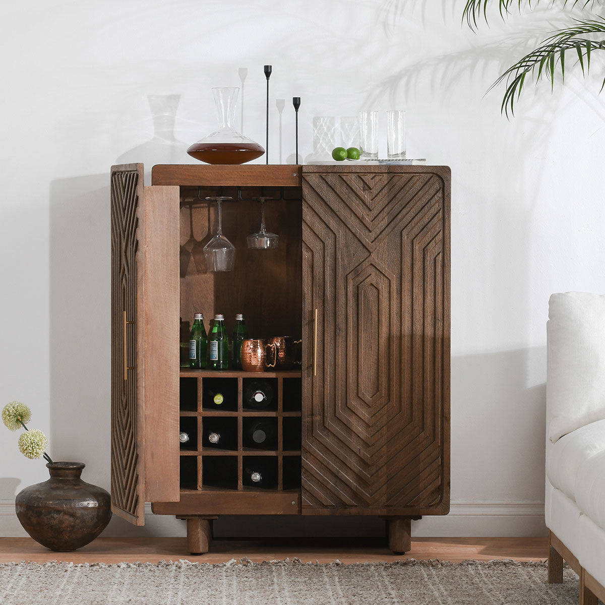 Holmes Bar Cabinet - Artisan Brown - Light Brown