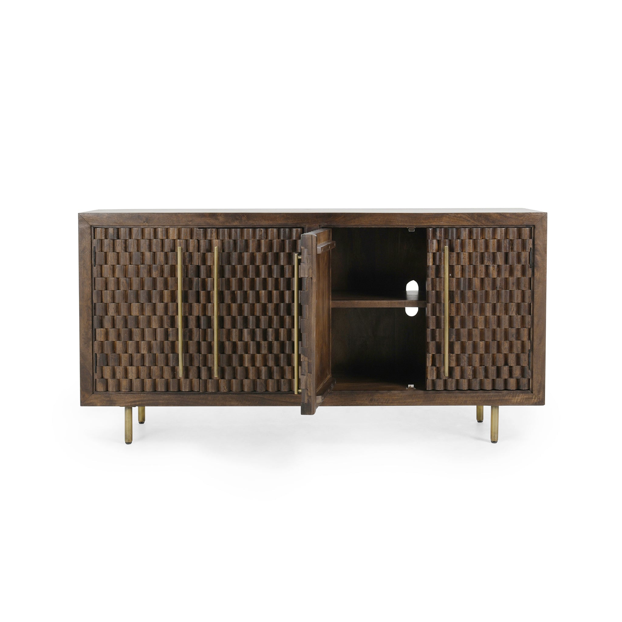 Norwood 4 Door Buffet - Bark Brown