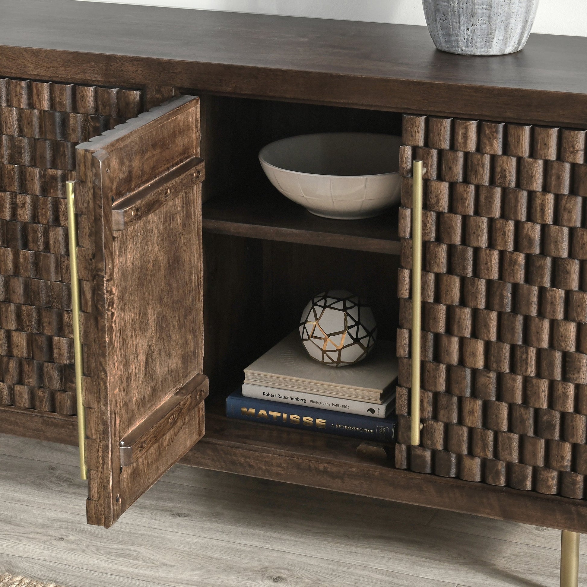 Norwood 4 Door Buffet - Bark Brown