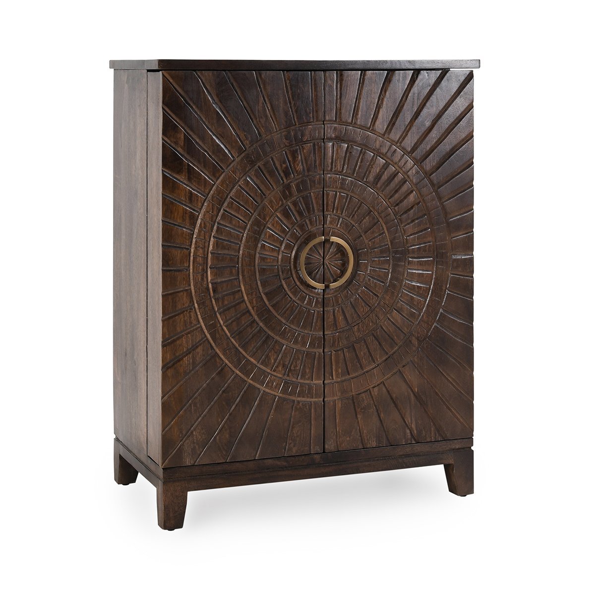 Vivienne Bar Cabinet - Distressed Taupe