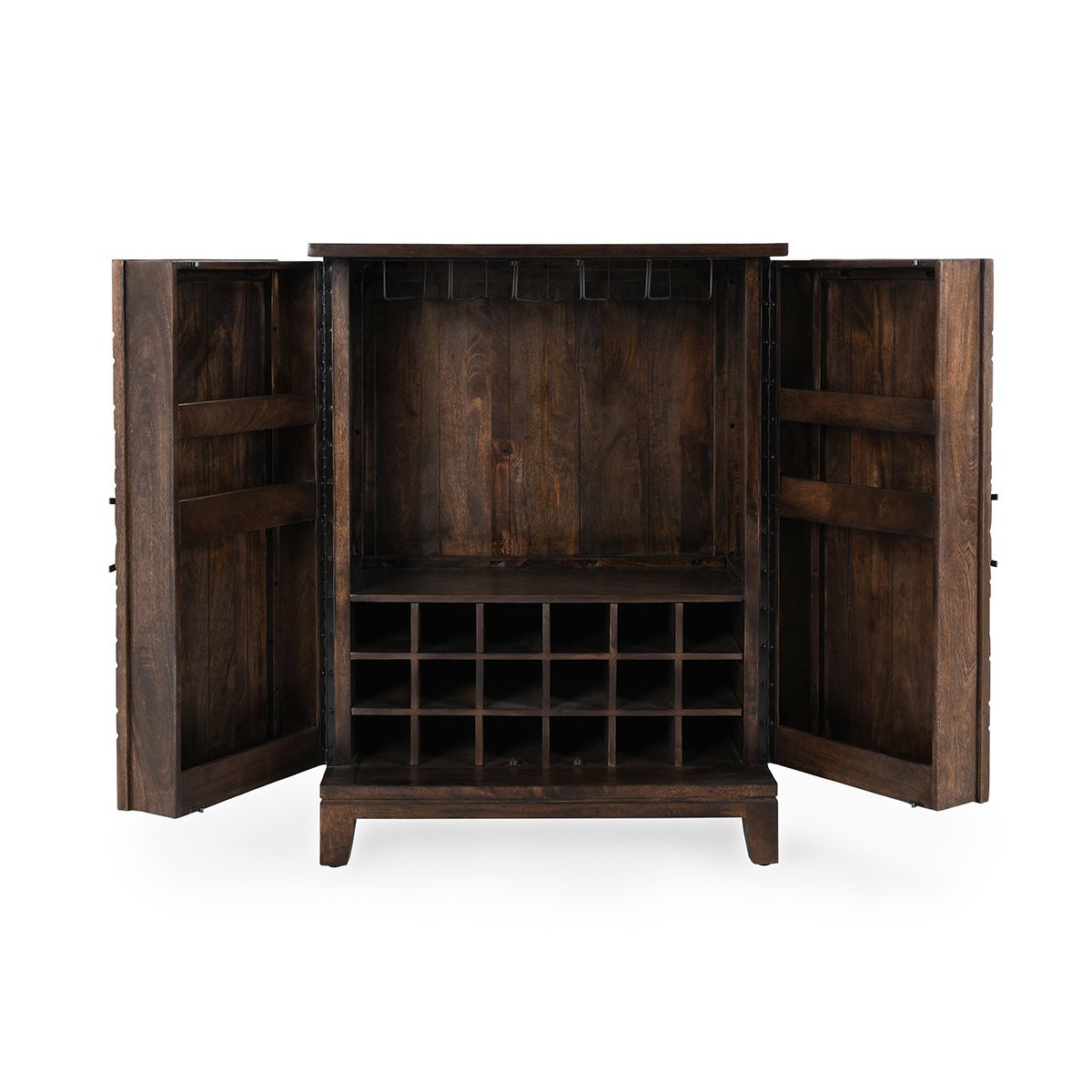 Vivienne Bar Cabinet - Distressed Taupe