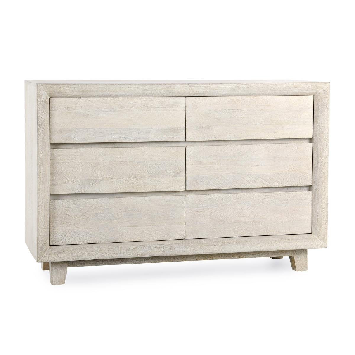 Reece 6 Drawer Dresser - Seashell White - Sand