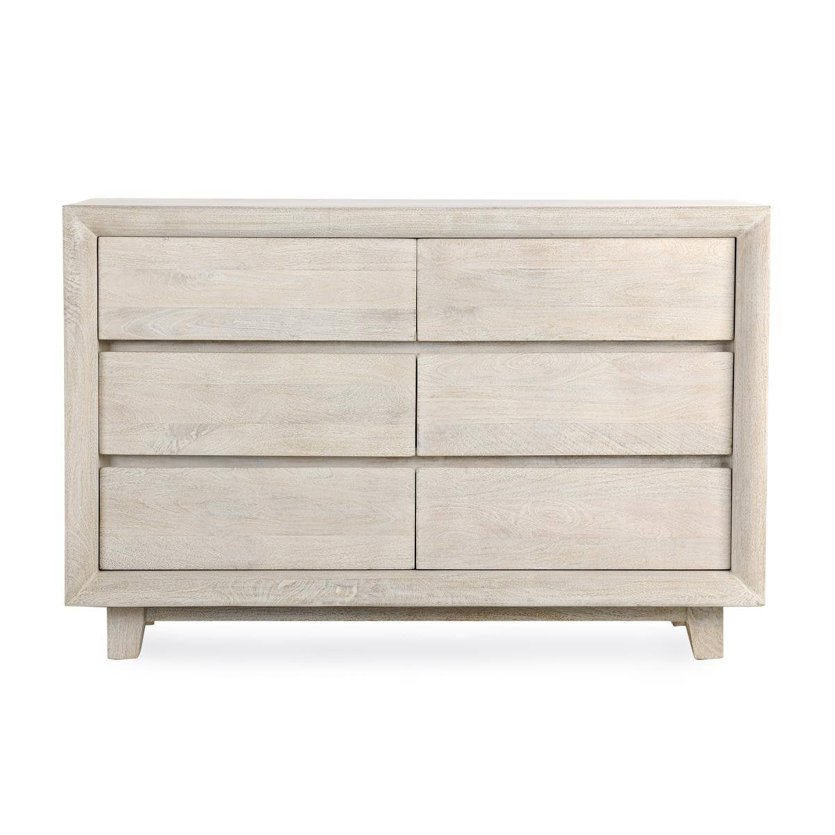Reece 6 Drawer Dresser - Seashell White - Sand