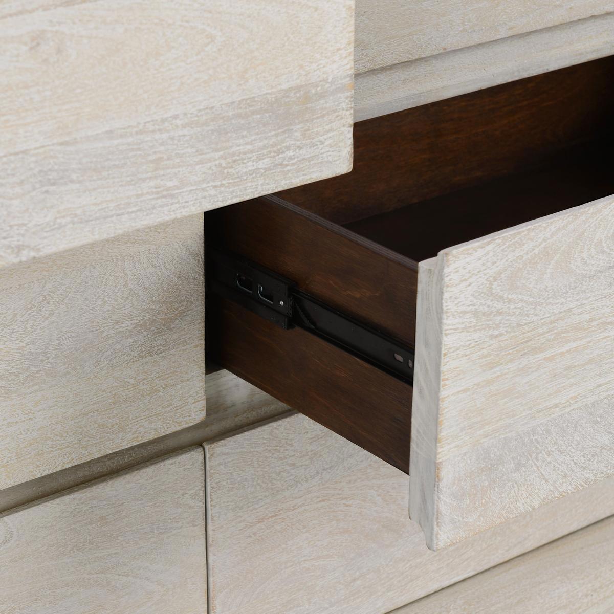 Reece 6 Drawer Dresser - Seashell White - Sand