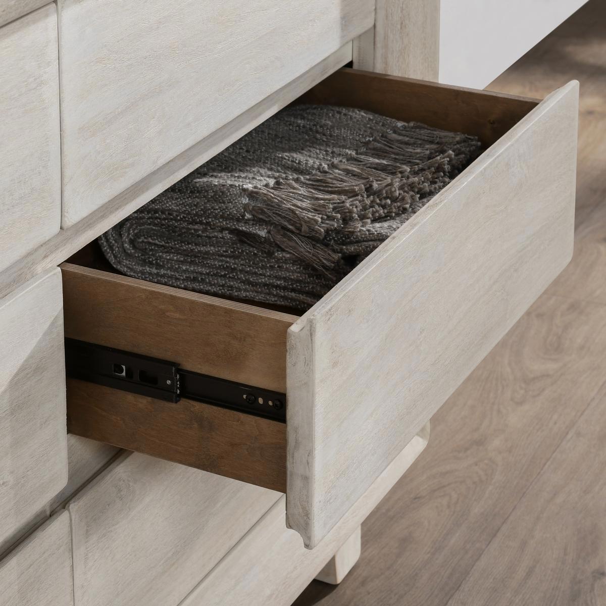 Reece 6 Drawer Dresser - Seashell White - Sand