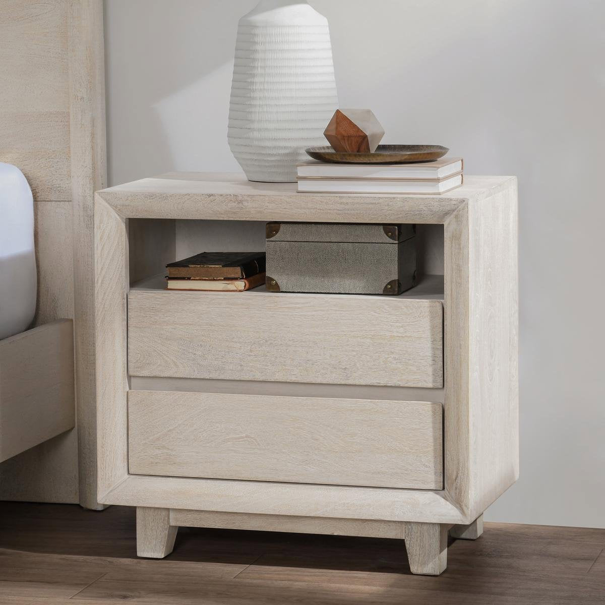 Reece Solid Wood 2Dwr Nightstand