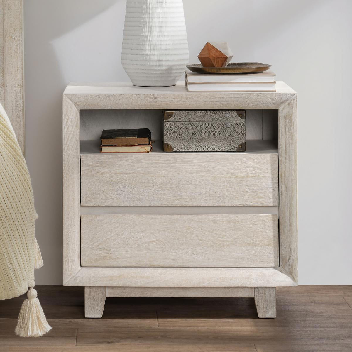 Reece Solid Wood 2Dwr Nightstand