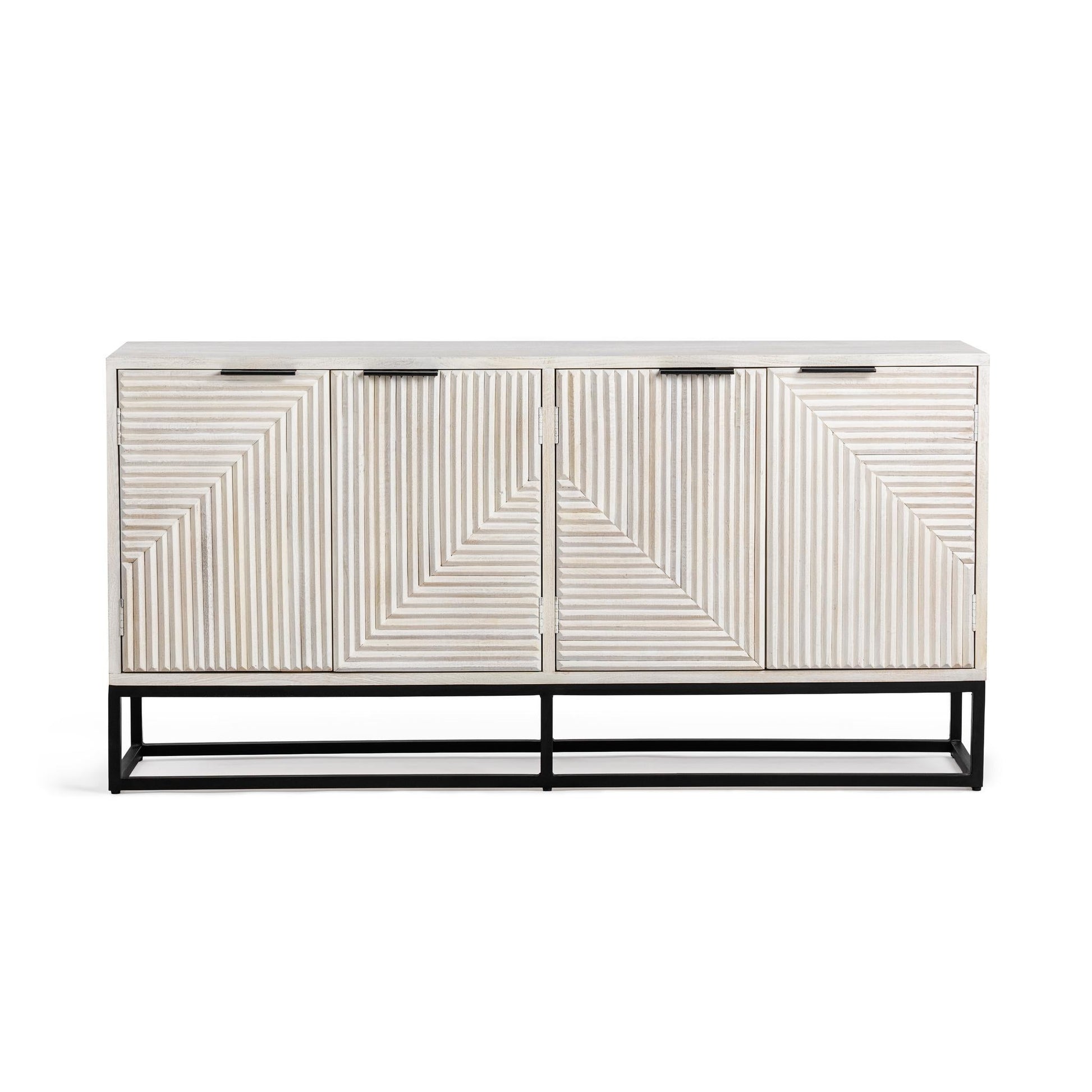 Flint 4 Door Cabinet - Coastal White